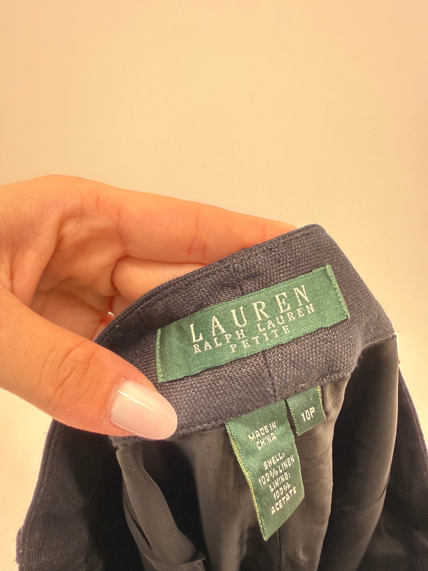 Pantaloni Ralph Lauren din in în croi drept