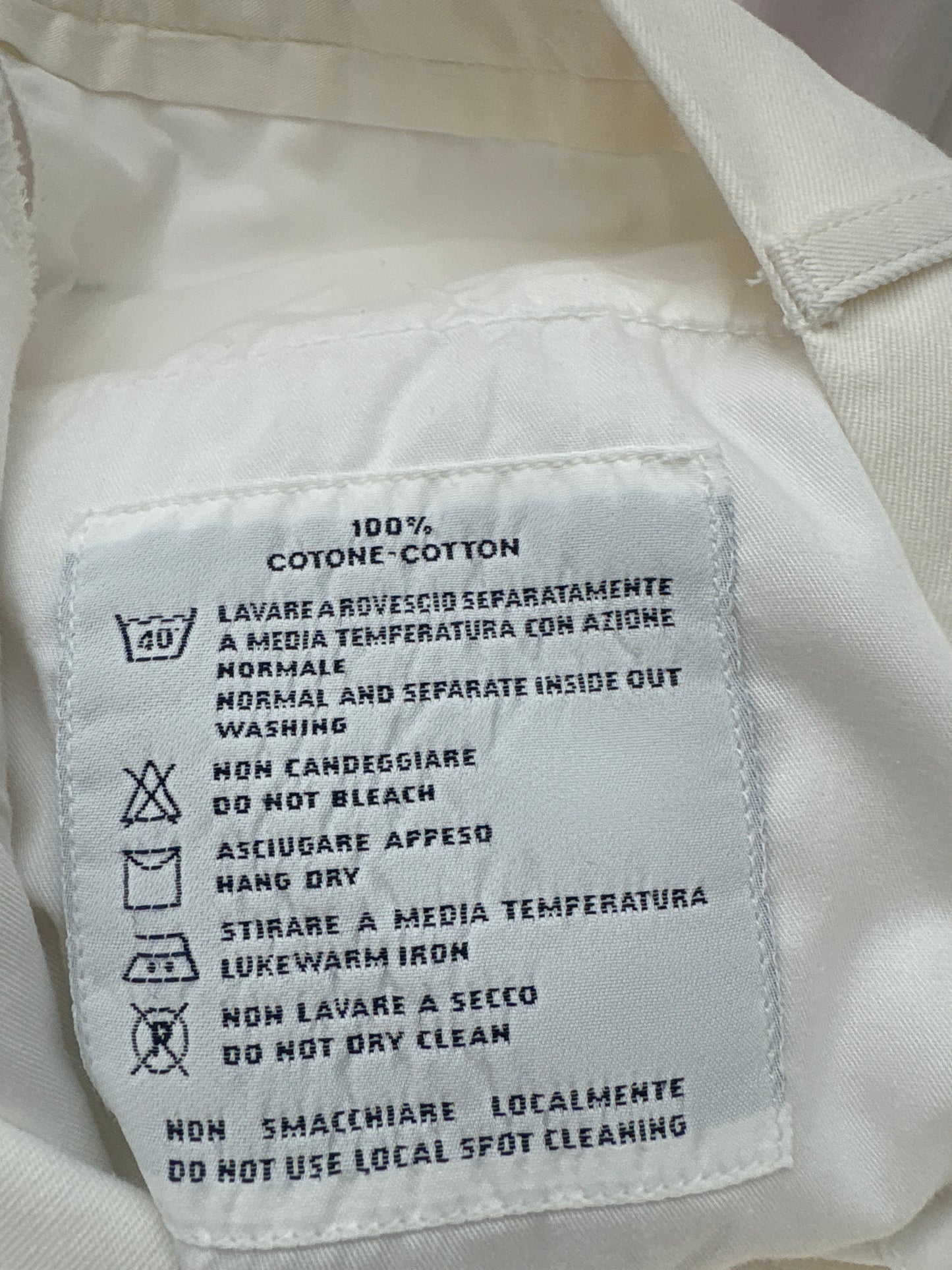 Pantaloni Burberry vintage tall din bumbac excepțional în croi clasic