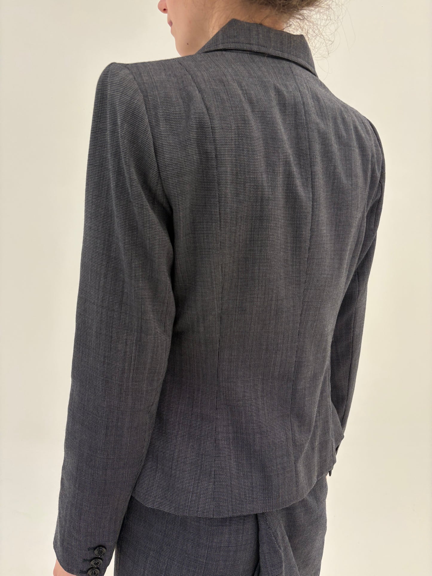 Deux piece italian cu sacou ultra cambrat și fusta în croi chic