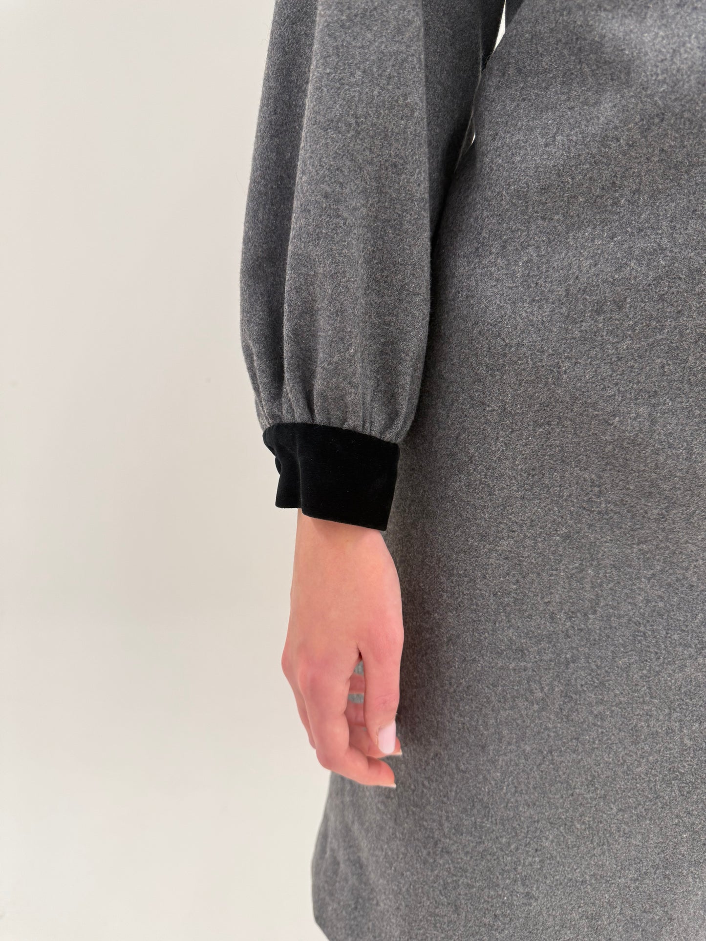 Rochie Old vintage late 70s din flanel de lana extrafina