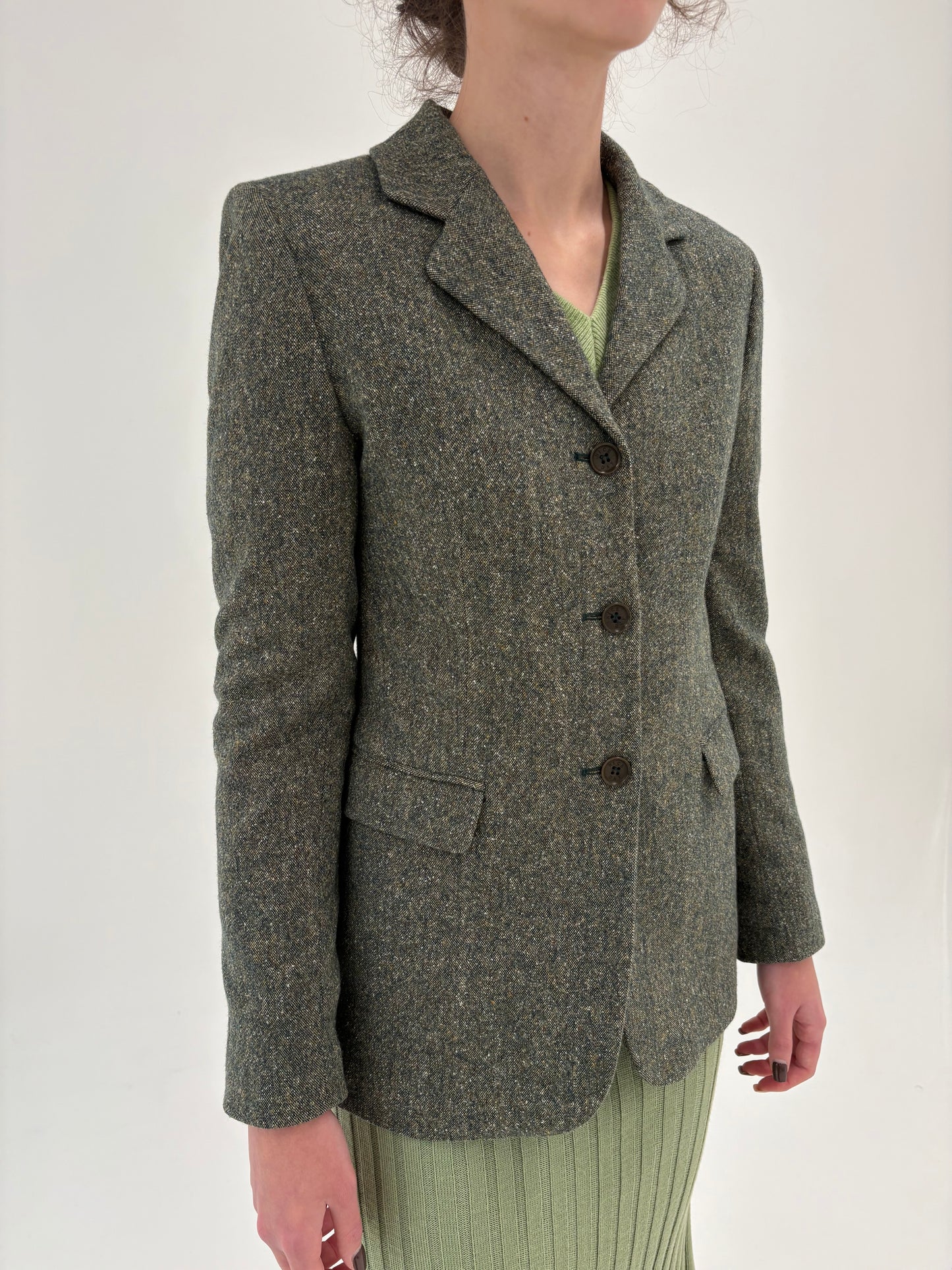 Sacou din tweed Donegal în combinație superbă de culori