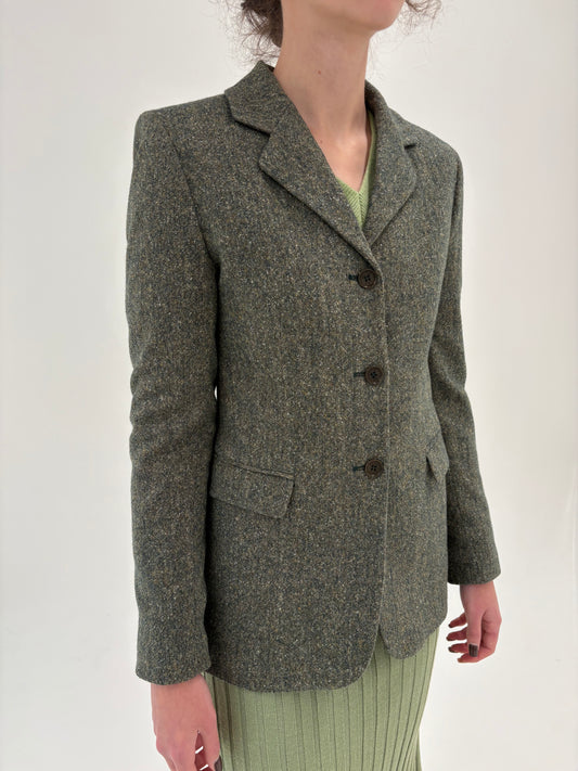Sacou din tweed Donegal în combinație superbă de culori