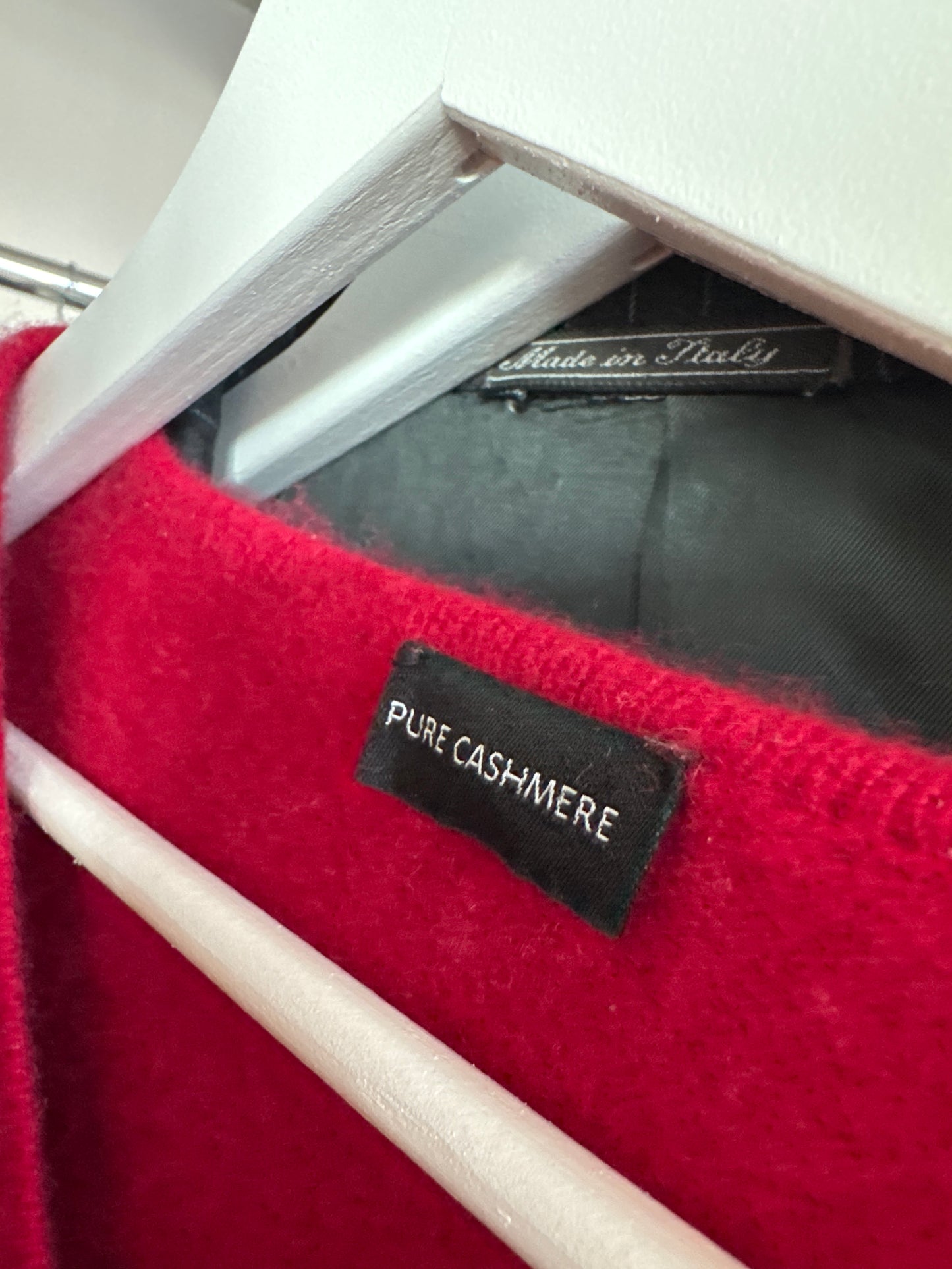 Pulover petite din cașmir multiply cherry red