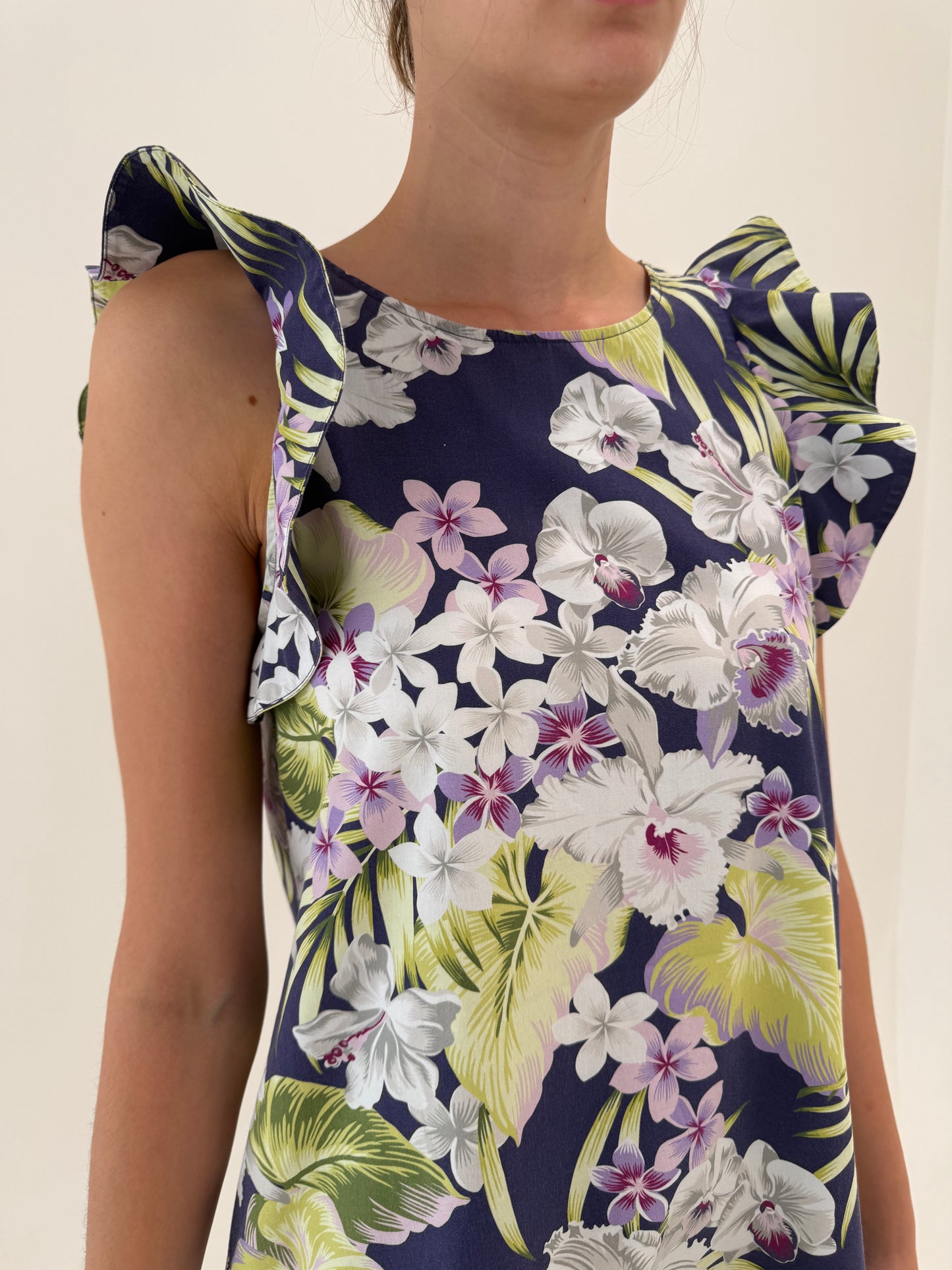 Rochie Max&Co by Max Mara din bumbac premium cu print organic si volane