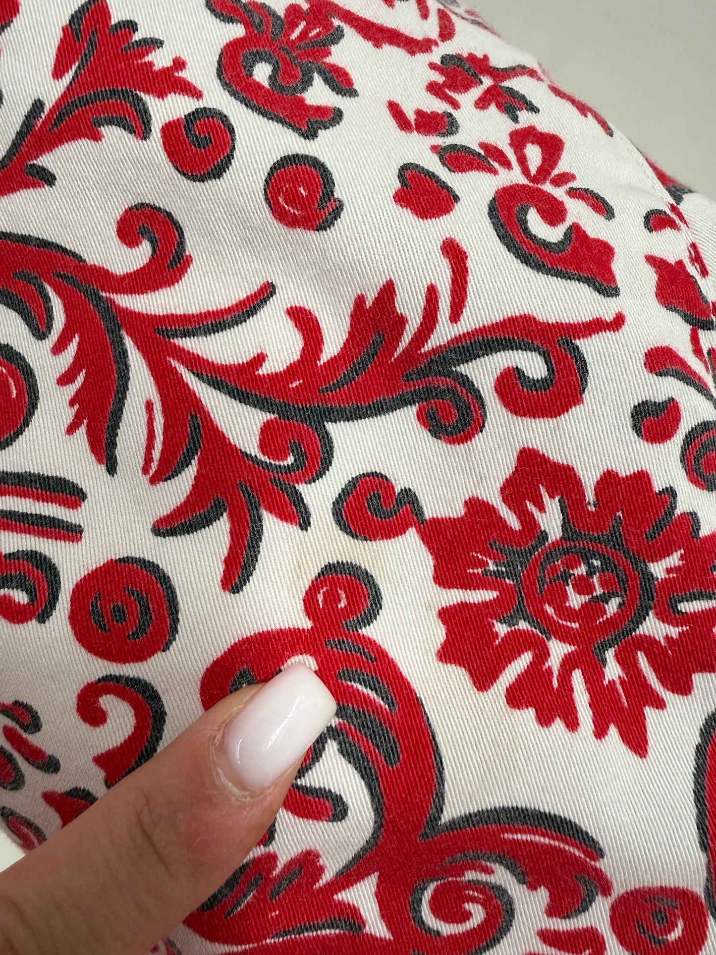 Pantaloni evazați Moschino ultra confort modelatori din bumbcav cu print burgundy