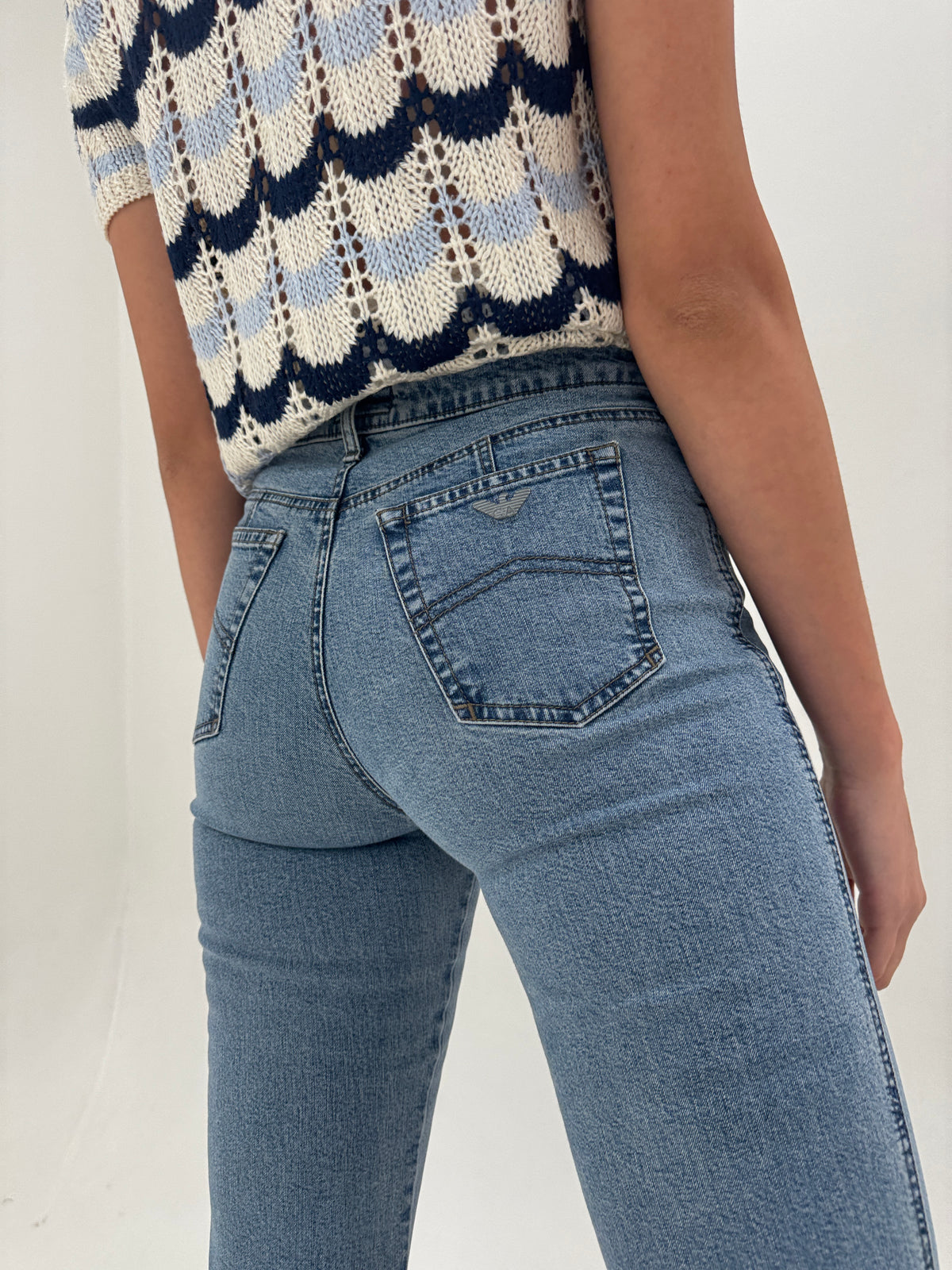 Jeans Armani vintage bootcut classic wash ușor modelator ultra confort