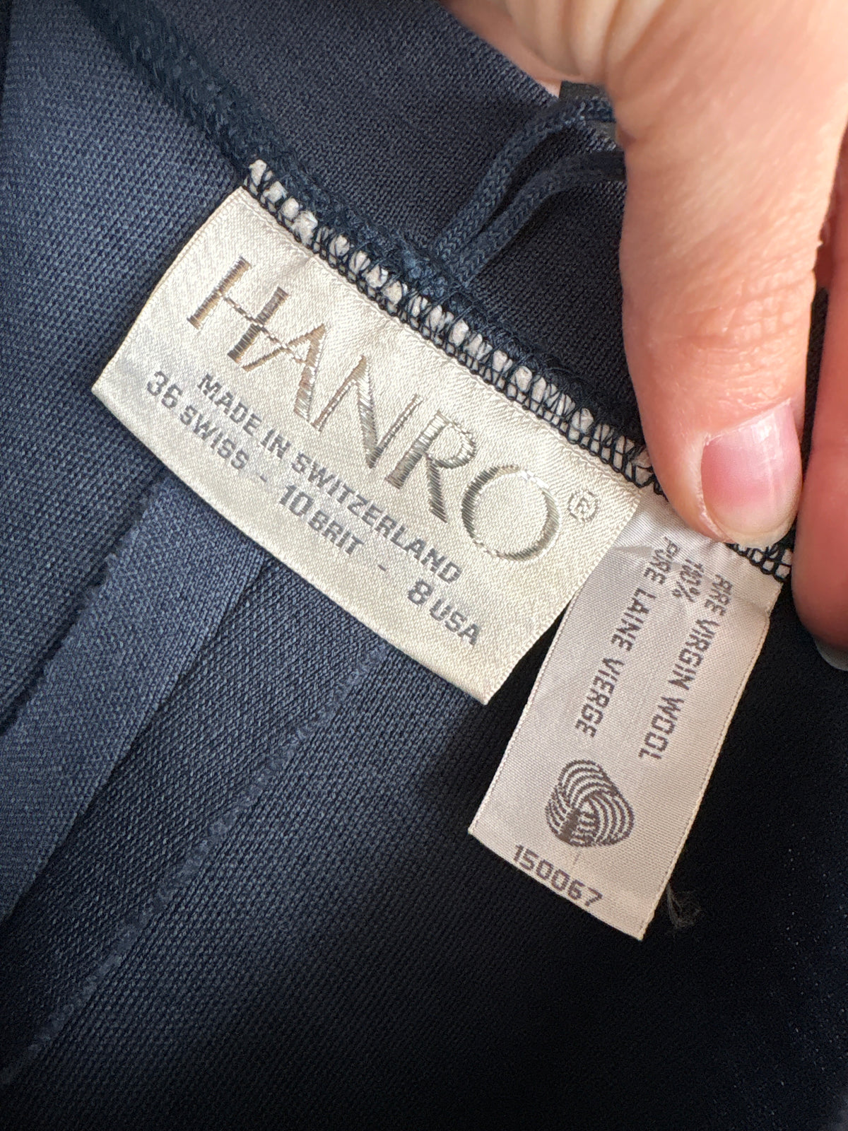 Fustă midi în bie din tricot dens de lana extrafina dusty jeans blue