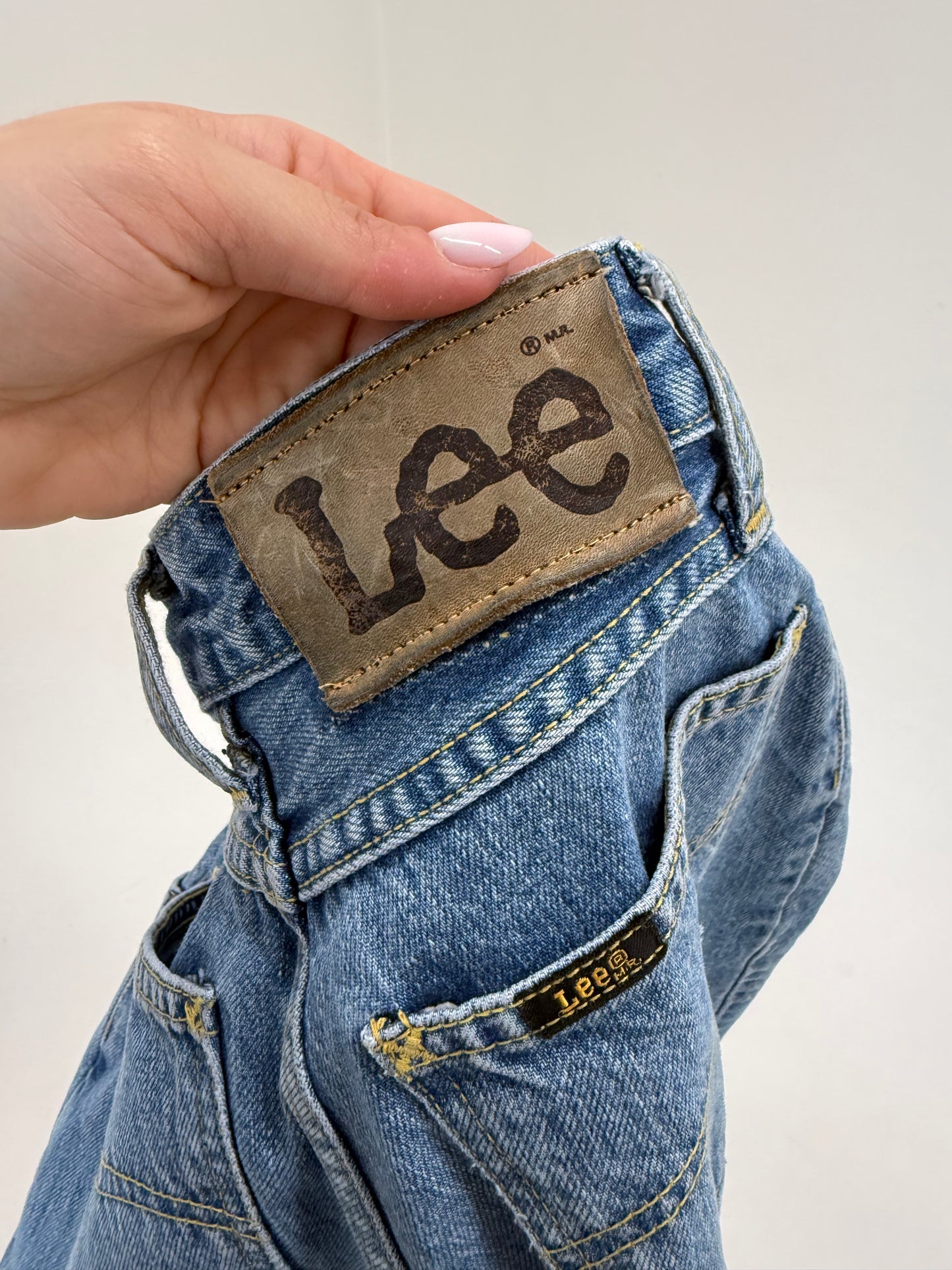 Jeans vintage premium cu talie ultra înaltă lighter wash