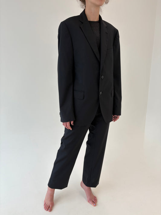 Costum italian din stofă luxury de lana merino extrafina super 110’s