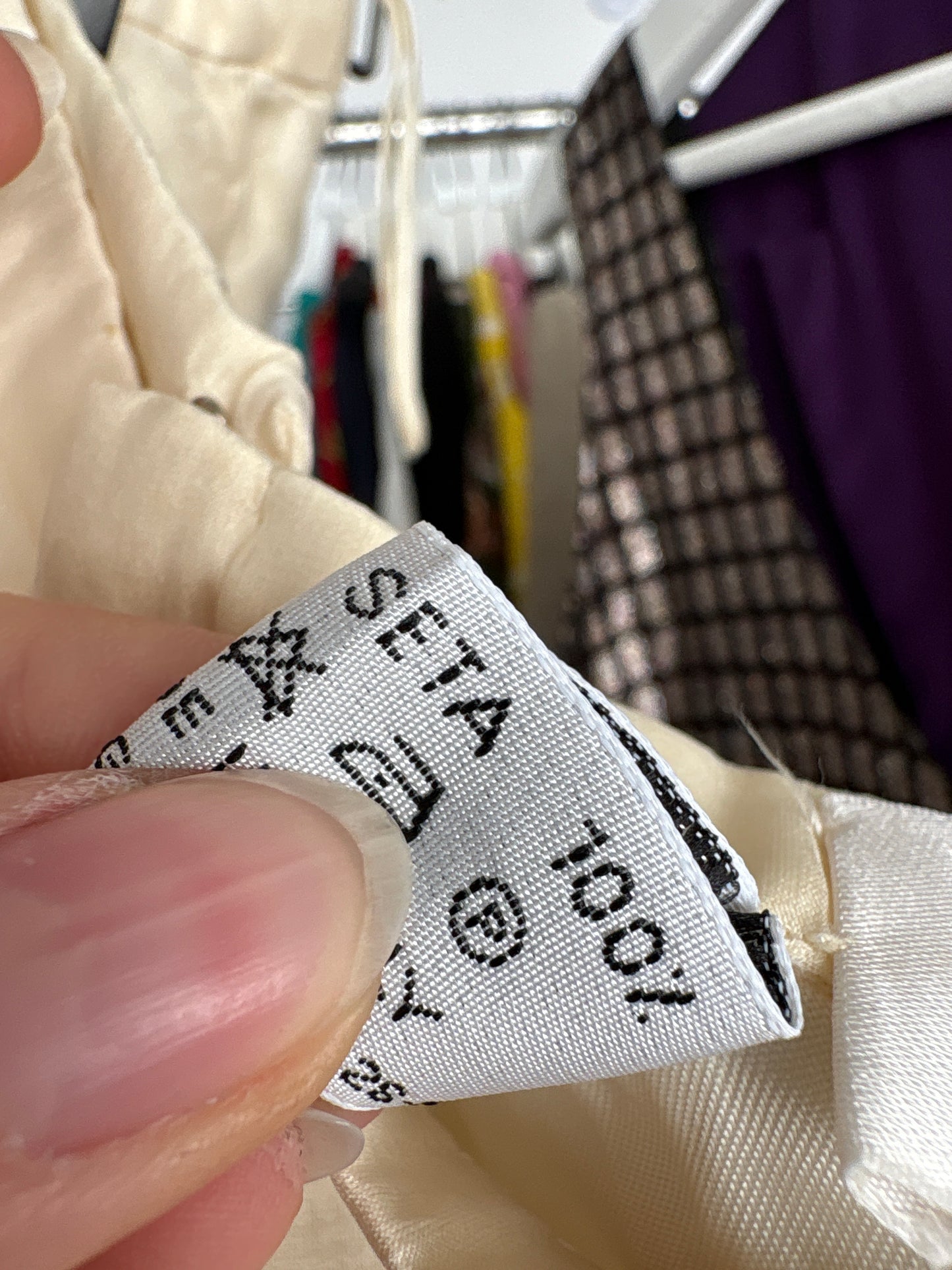 Fustă maxi ivoire mermaid din 3 straturi de organza de mătase naturală