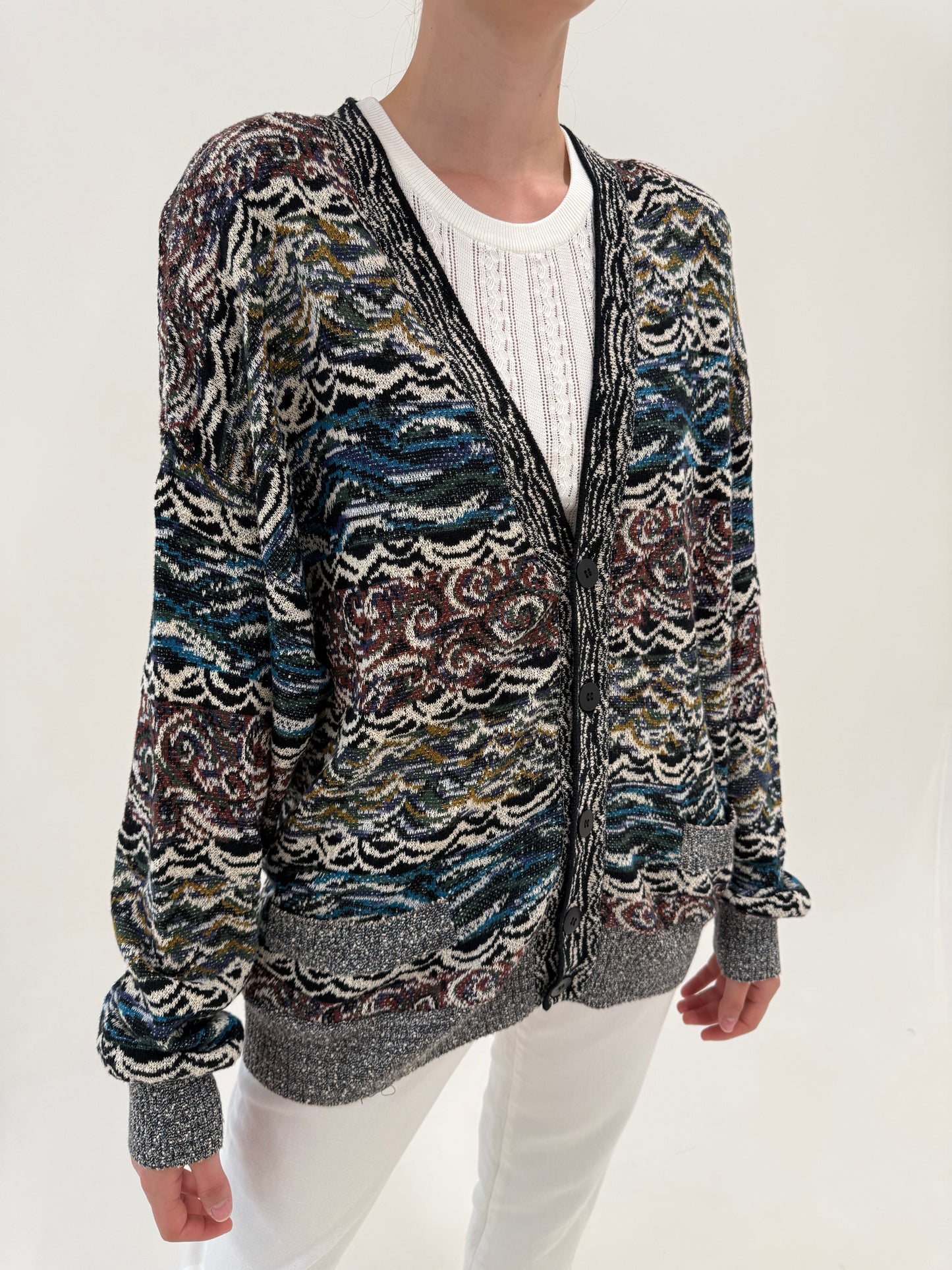 Cardigan Missoni excepțional de vară din jerse specific brandului