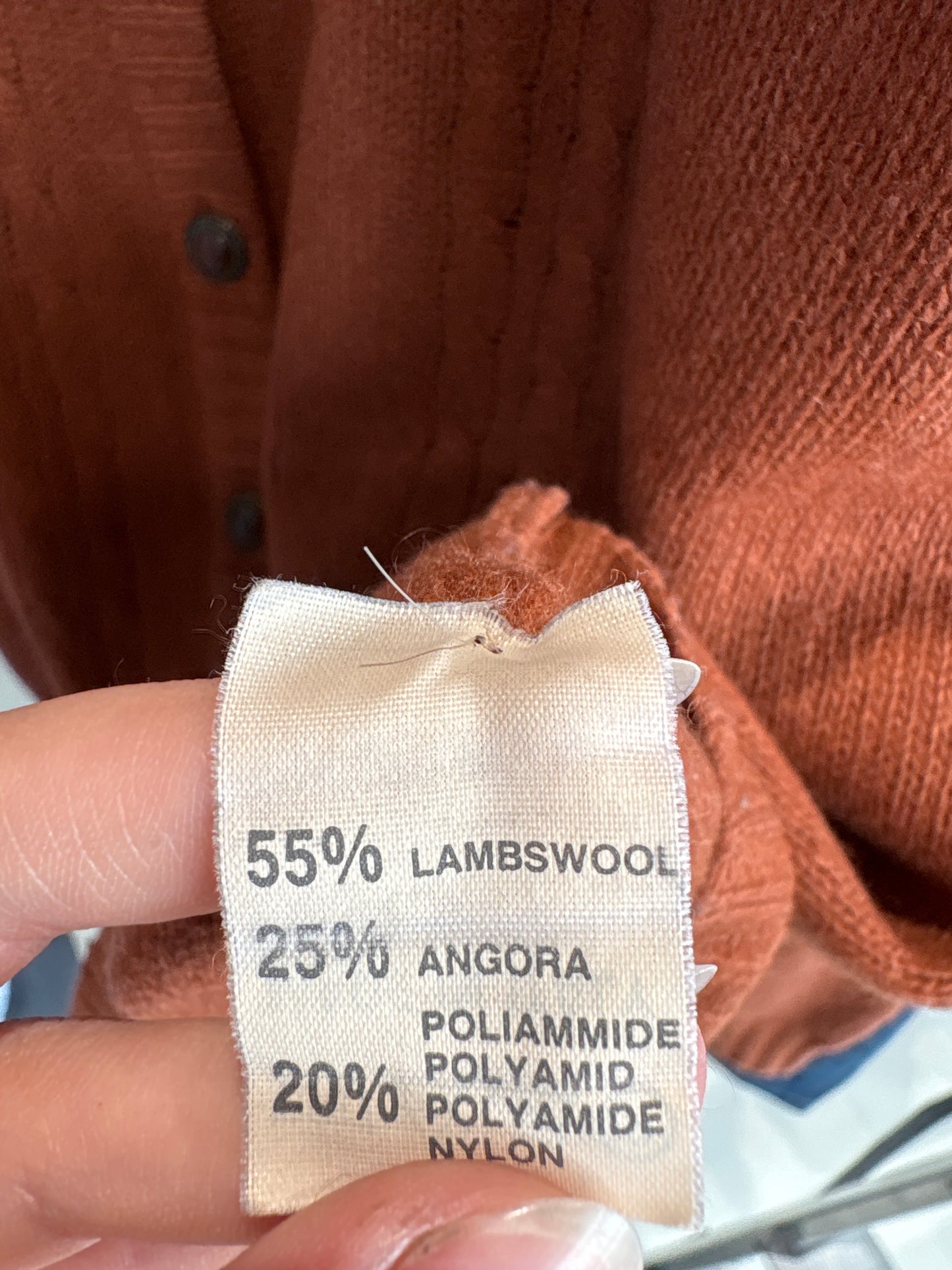 Cardigan caramel excepțional de gramaj mare din lana extrafina și Angora