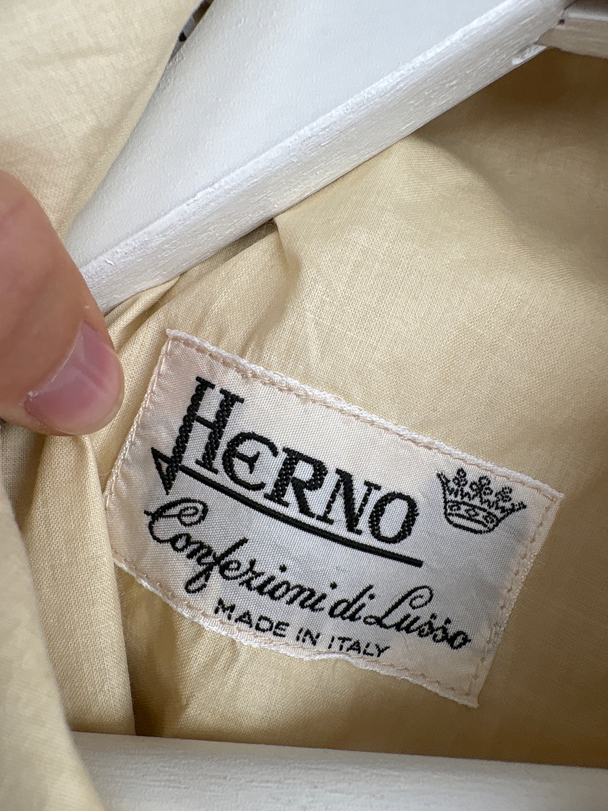 Trench Herno luxury old vintage anii 70 light camel impermeabil în croi A-line