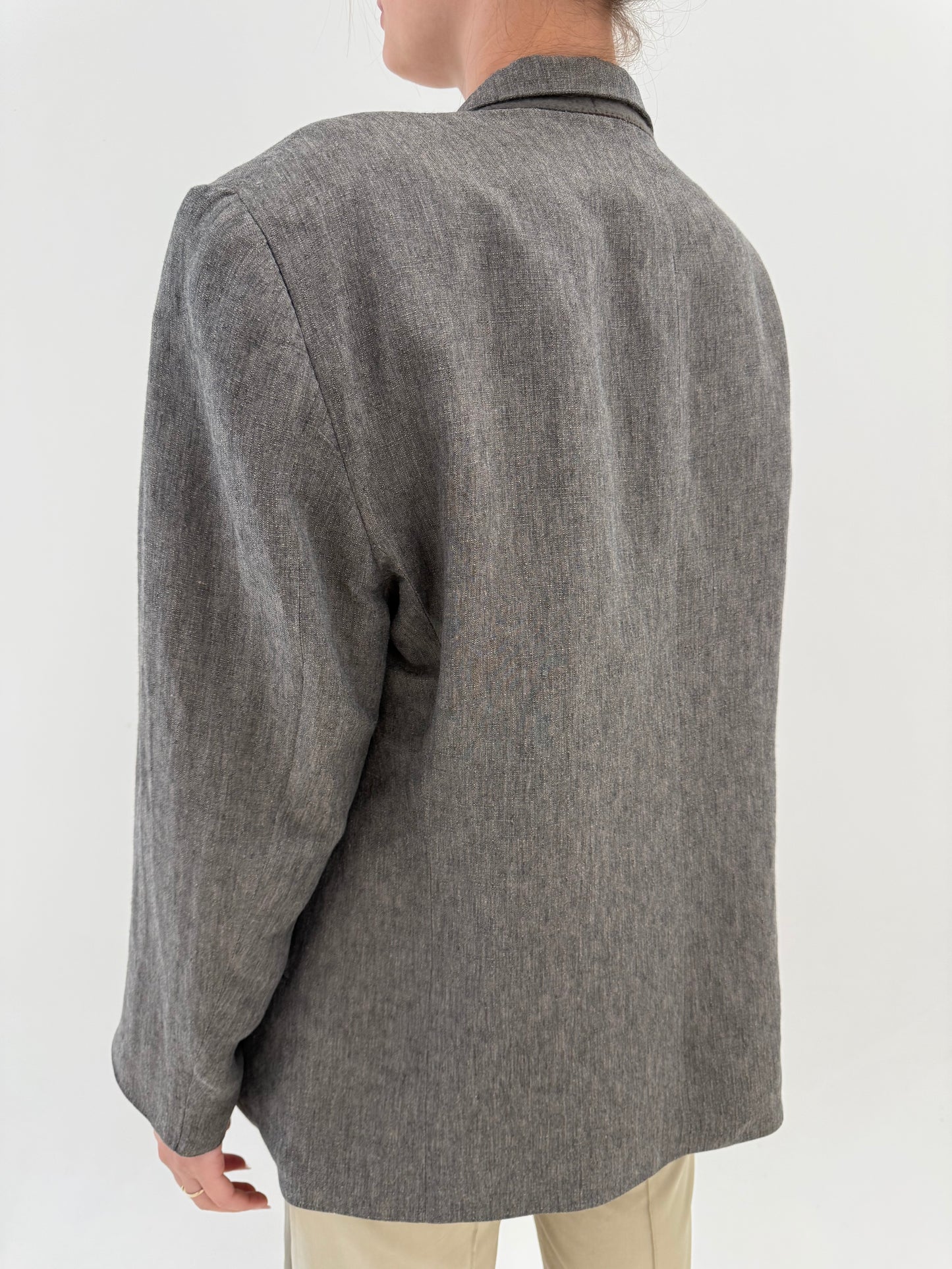 Sacou vintage Armani din in excepțional în croi actual warm gray