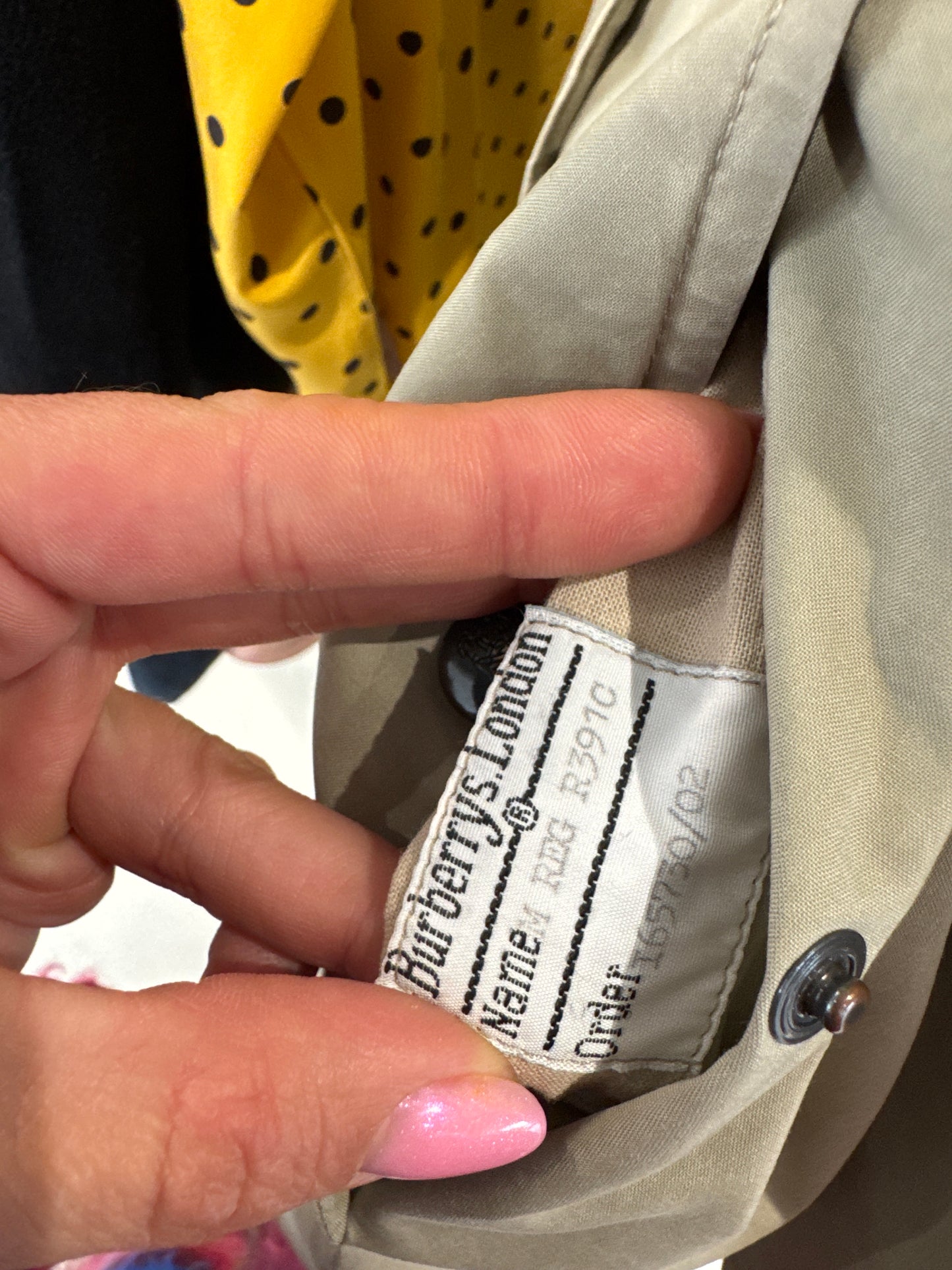 Parka vintage Burberry very light sage green cu glugă