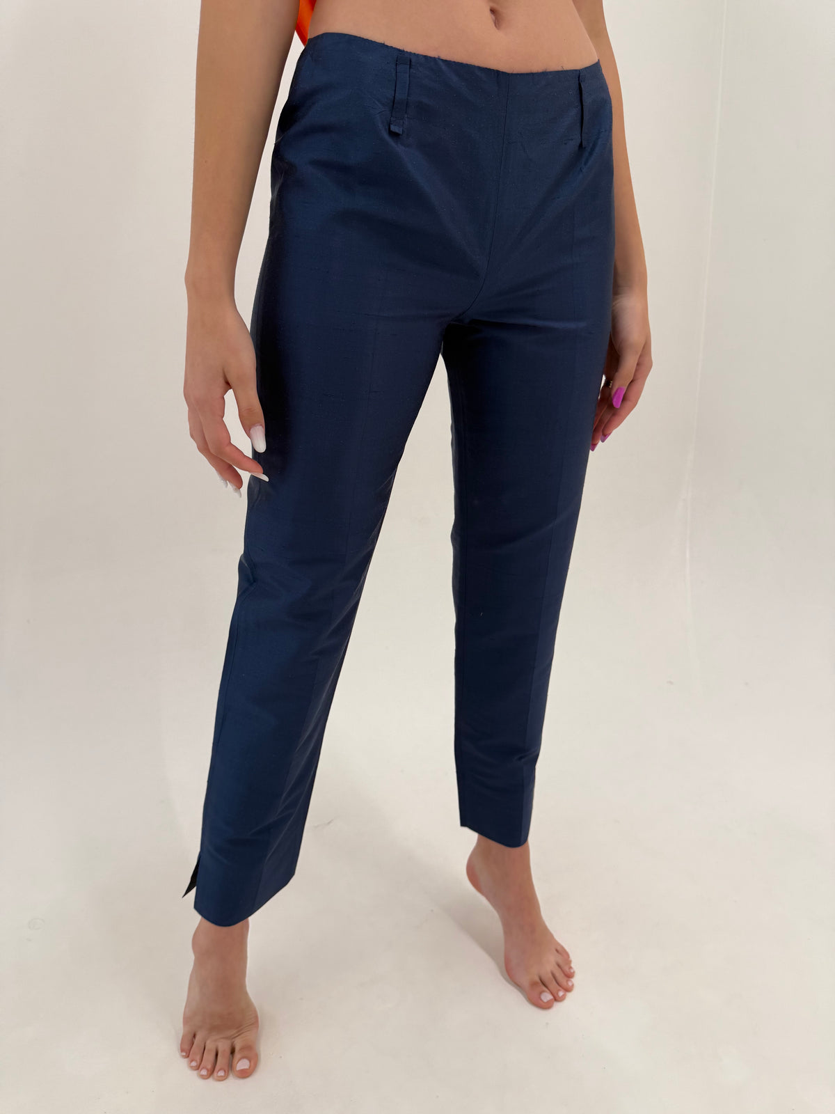 Pantaloni clasici Marella by Max Mara din mătase naturală