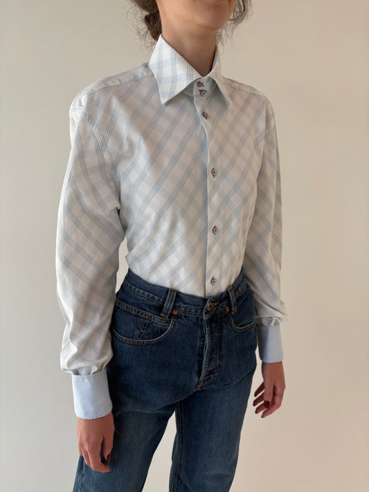 Cămașa italiană luxury de nișă cu manșete și revere supradimensionate