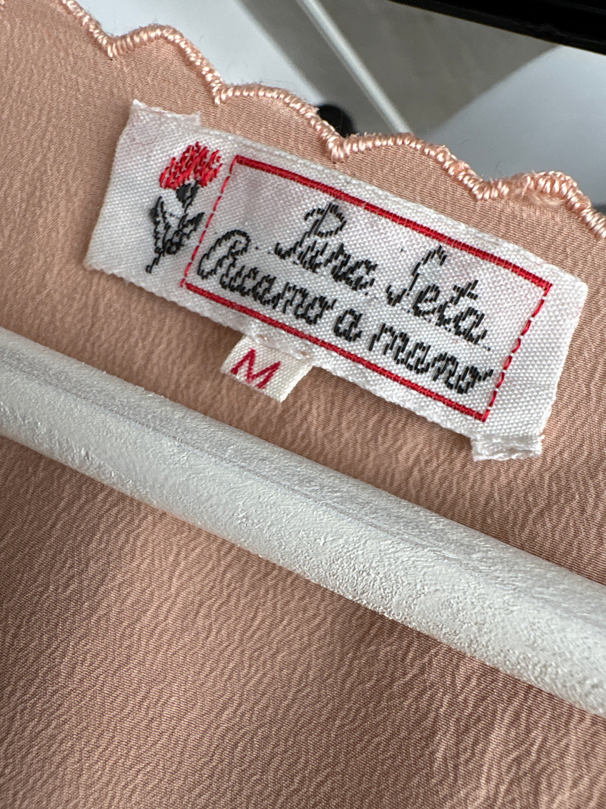Top vintage bijuterie cu broderie manuală  din mătase naturală petite