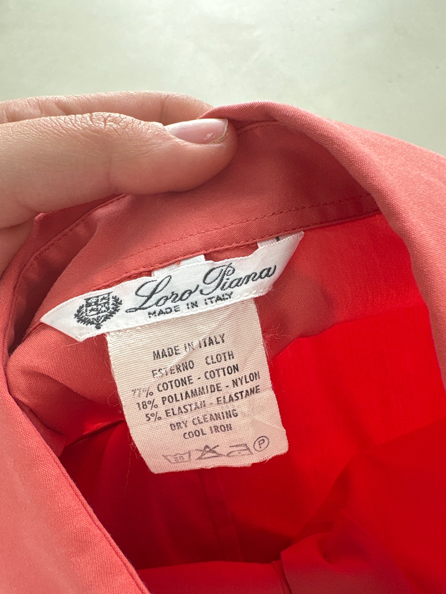 Cămașa Loro Piana din poplin ultra confort salmon Pink