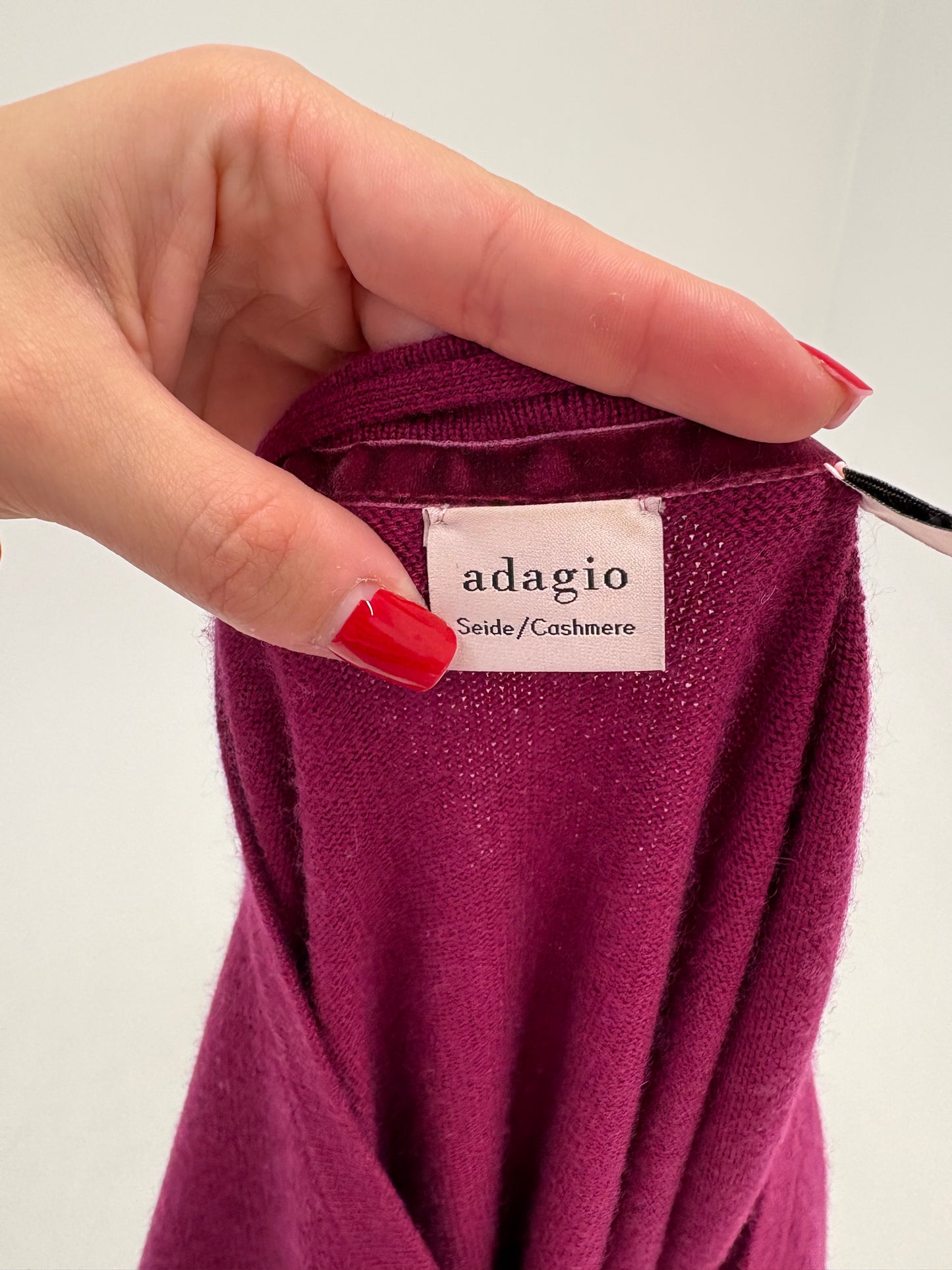 Cardigan în culoare superbă din cașmir și mătase naturală