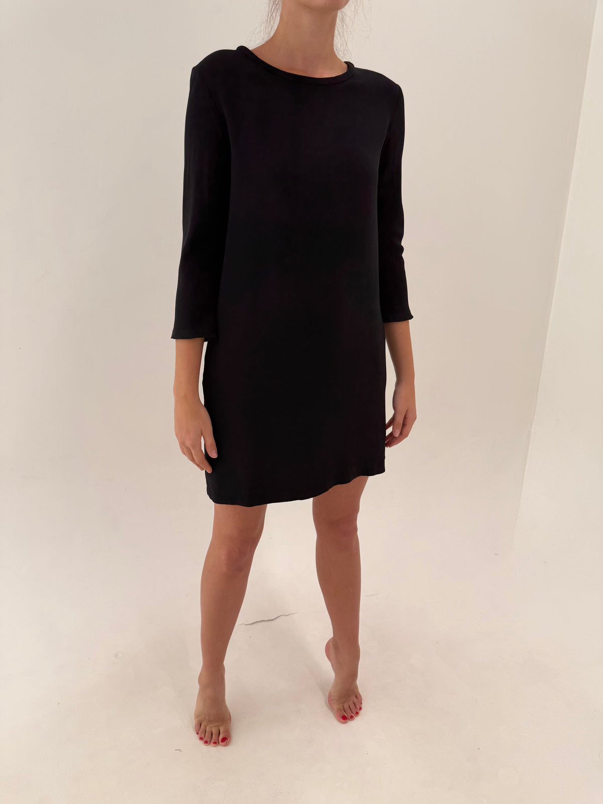 Rochie neagră Max Mara din jersey plin excepțional de la business la cocktail