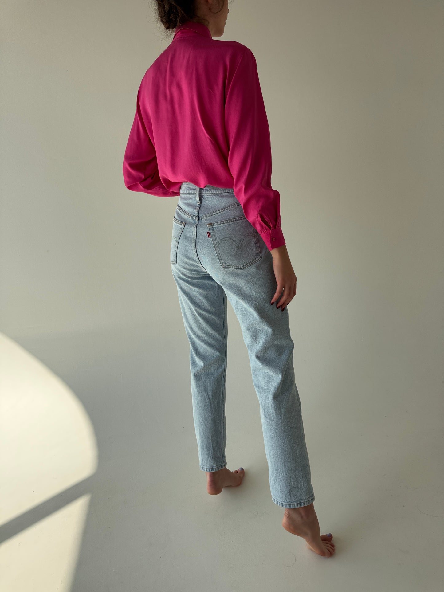 Jeans Levi’s premium 501 light wash tall