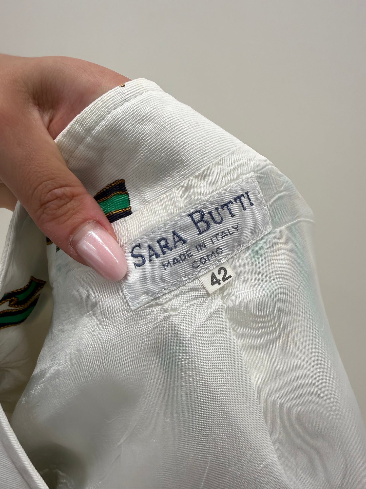 Sacou vintage de designer italian din faille excepțional de bun ca cu nasturi aurii metalici