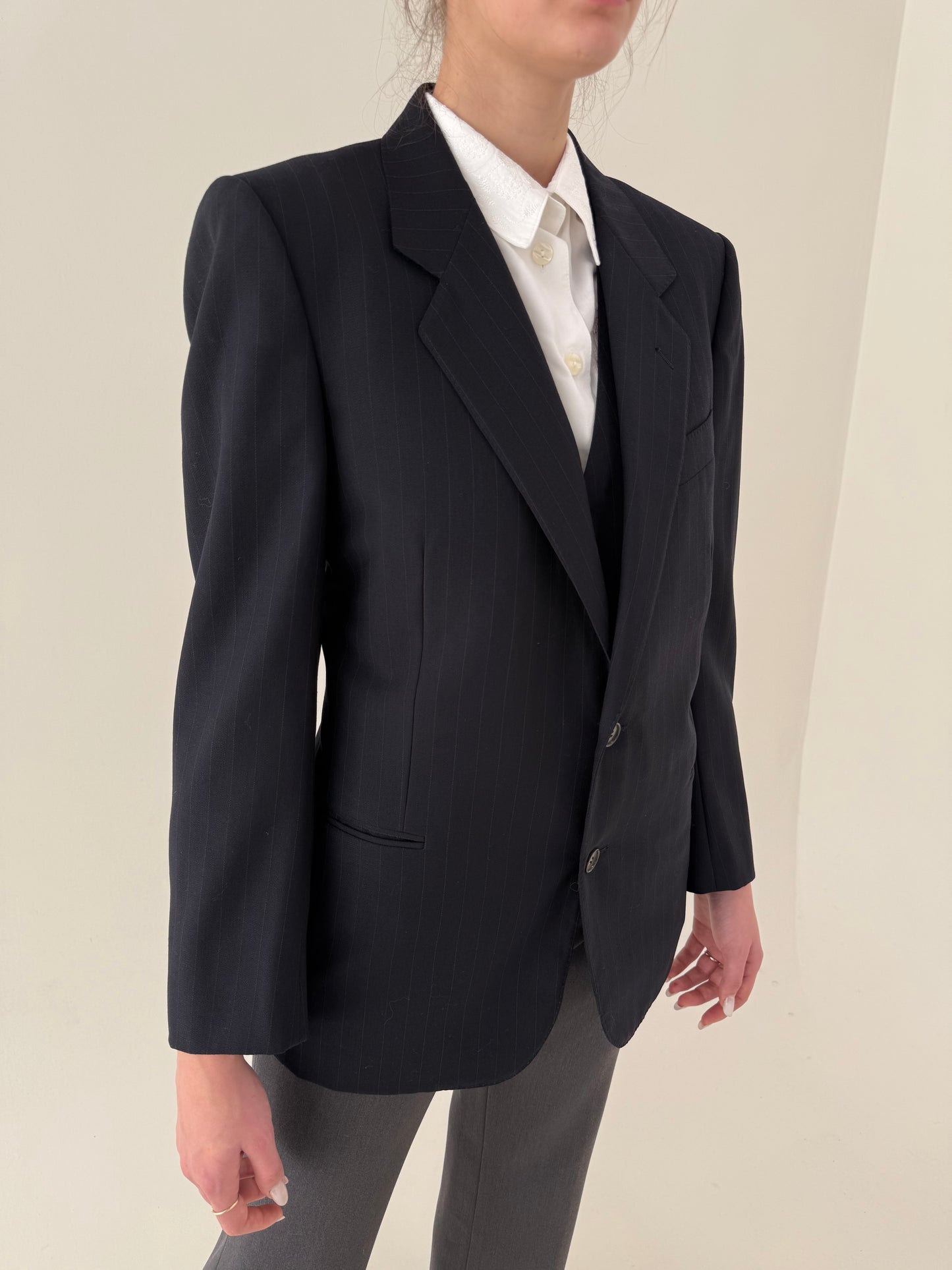 Set vestă + sacou italinesti în croi actual din lana extrafina