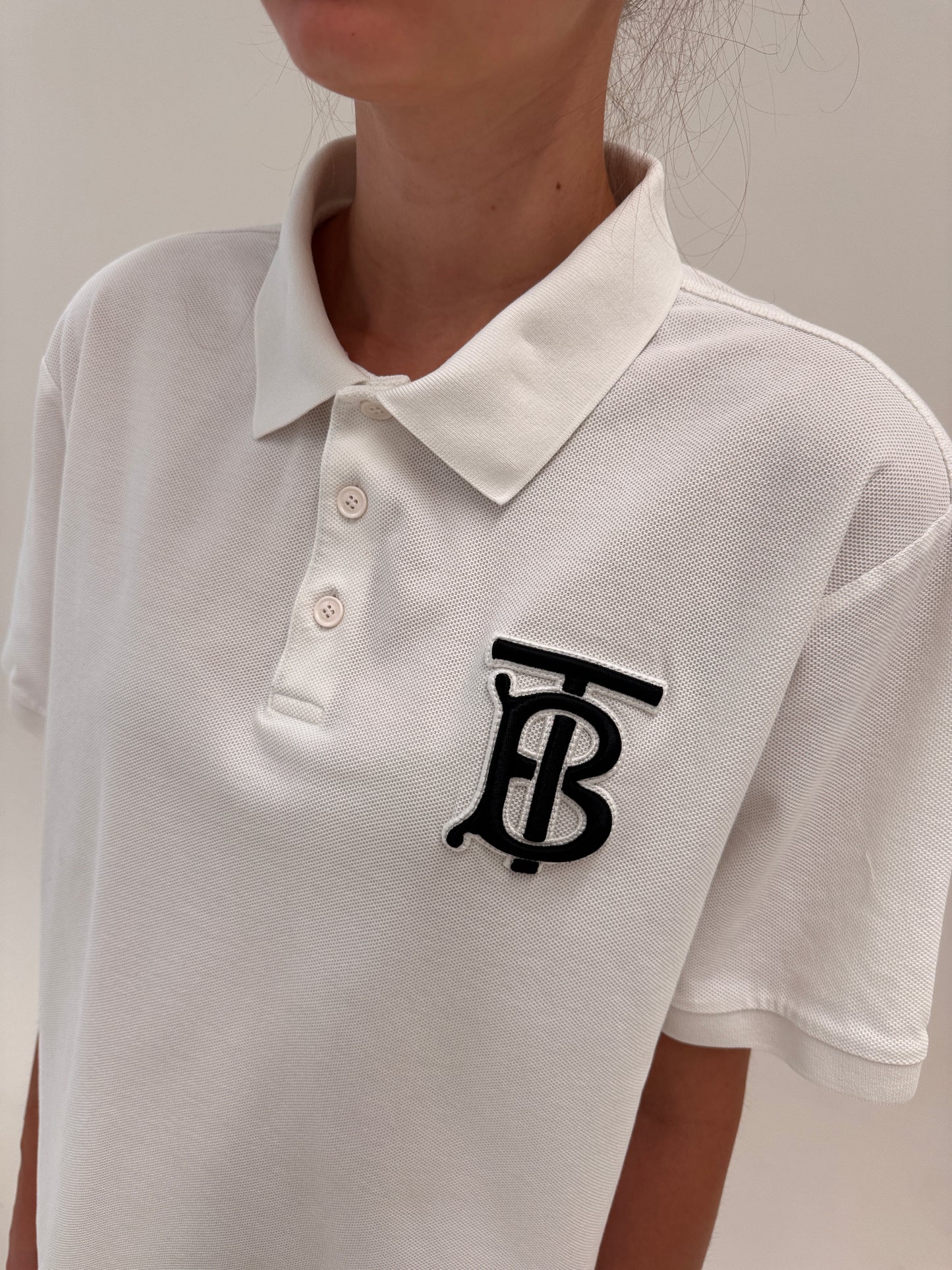Top polo Burberry model actual din bumbac excepțional de gramaj mare