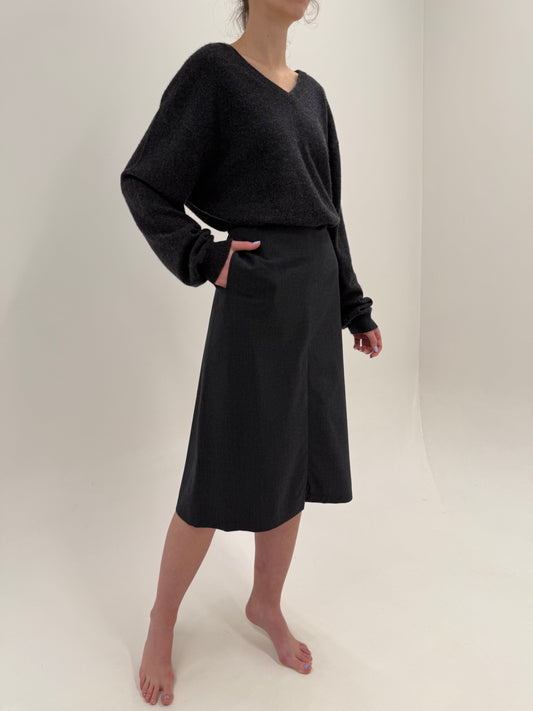 Fustă ultra luxury Jil Sander în croi specific brandului cu buzunare