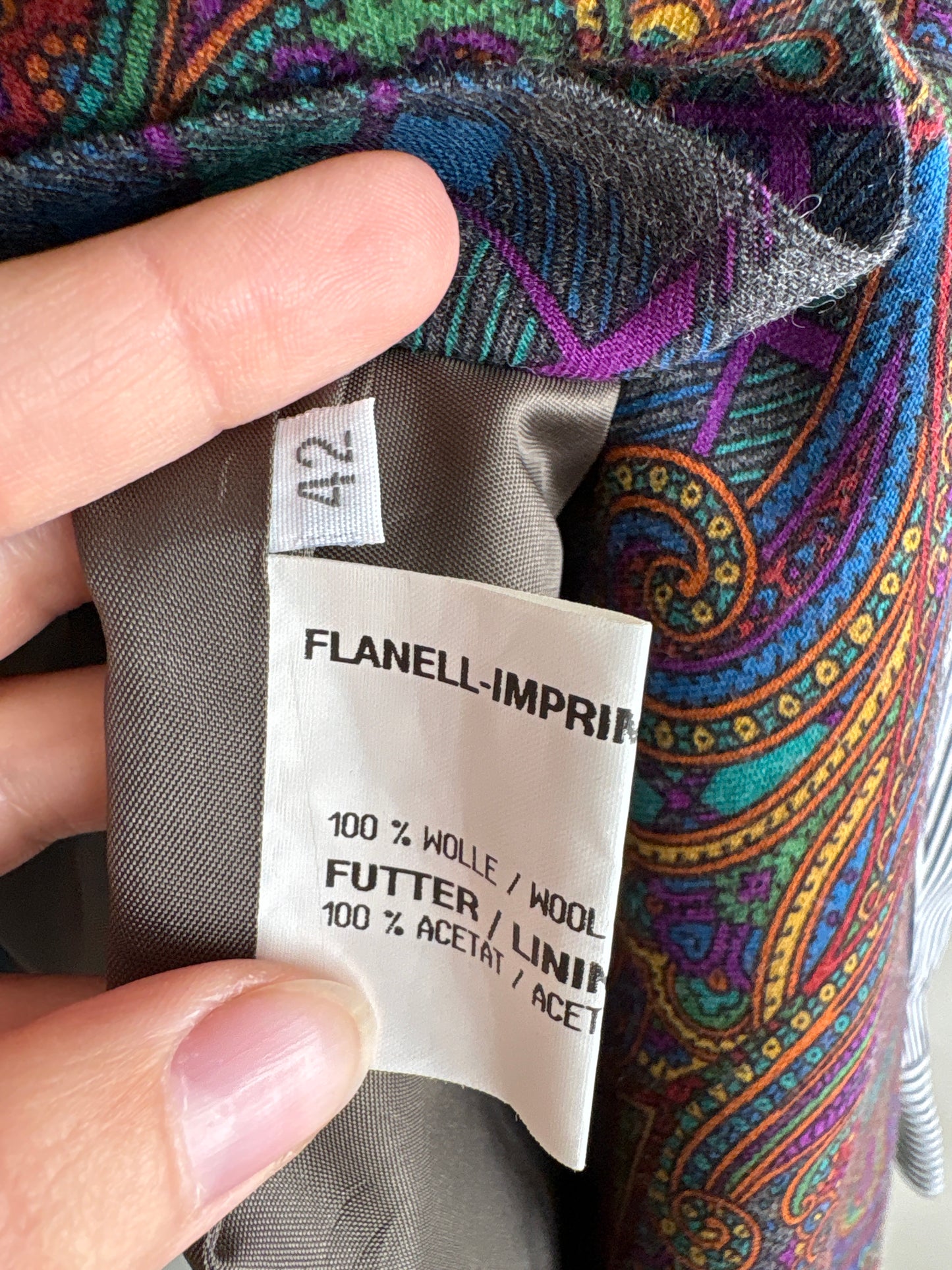 Set vintage luxury Delmod din lanita excepțională cu print paisley și nasturi aurii