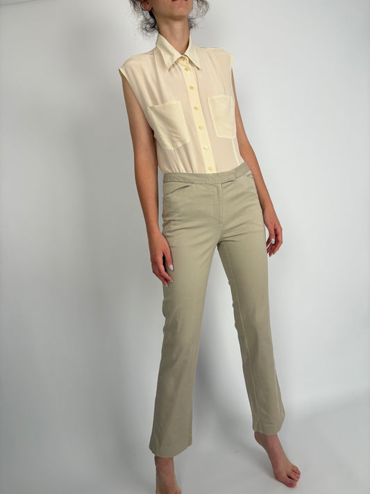 Pantaloni din poplin strech de bumbac Tommy Hilfiger
