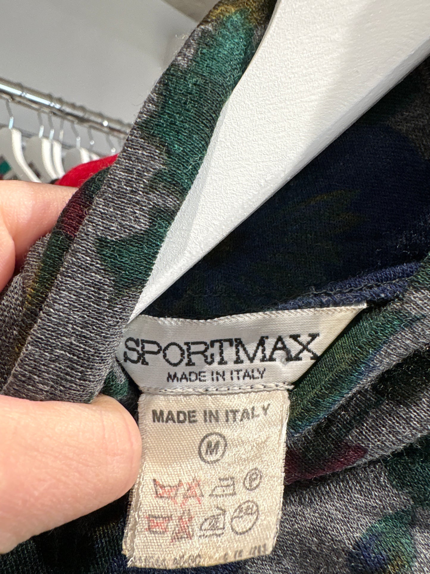 Maleta Sportmax Max Mara cambrata cu fronseuri din lana extrafina