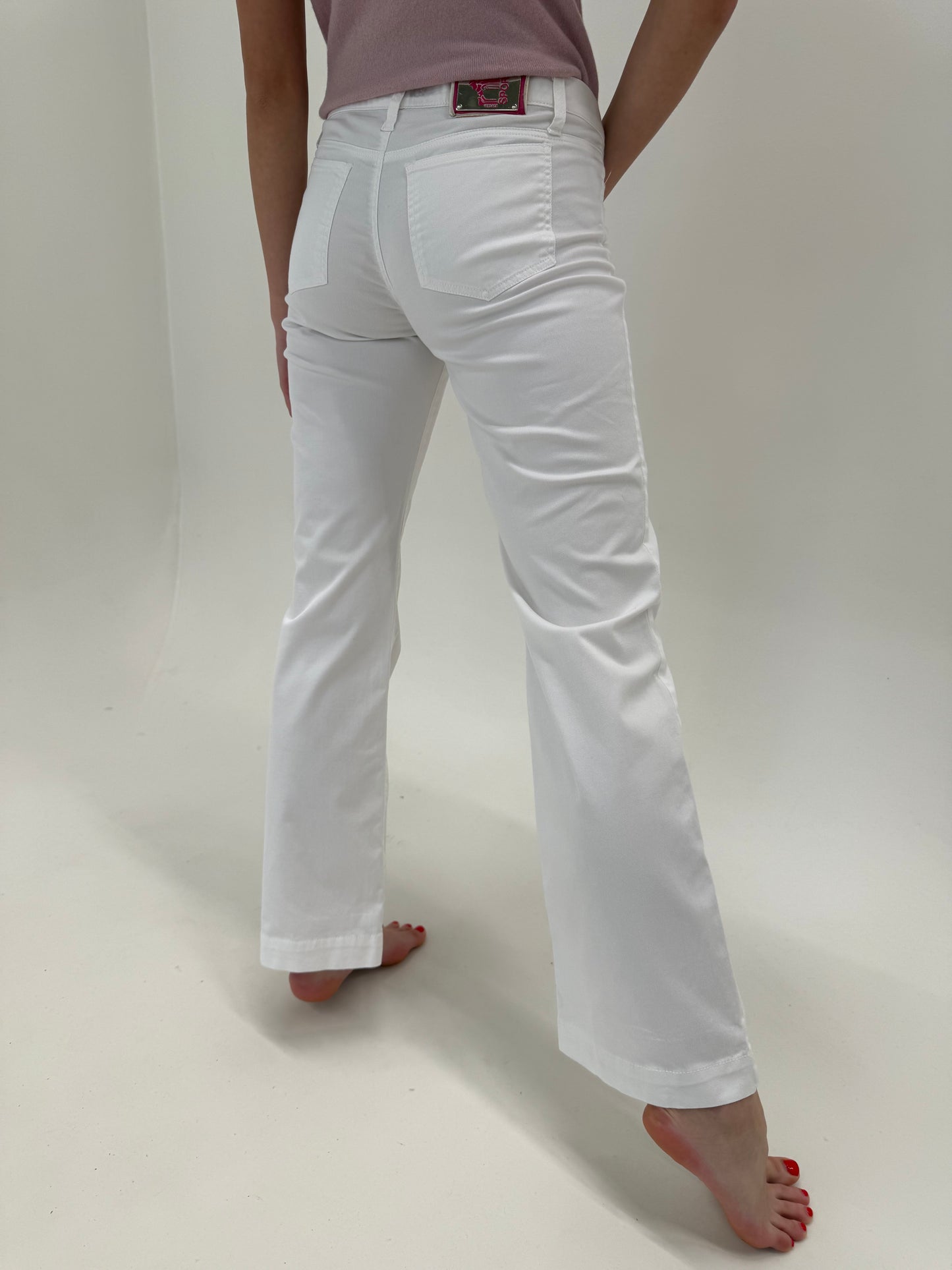 Jeans Versace in croi evazat subțiri modelatori