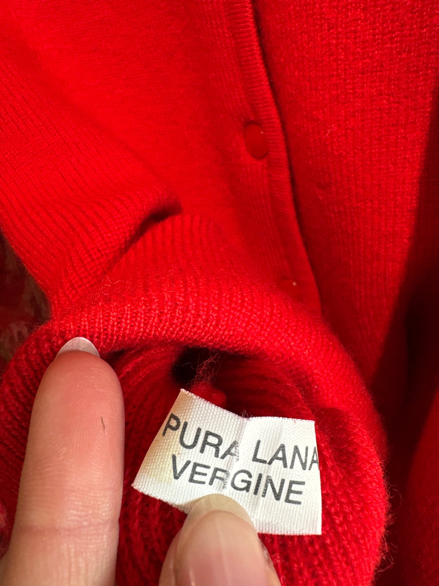 Cardigan vintage tip jachetă italian din lana luxury de gramaj mare cu aplicații