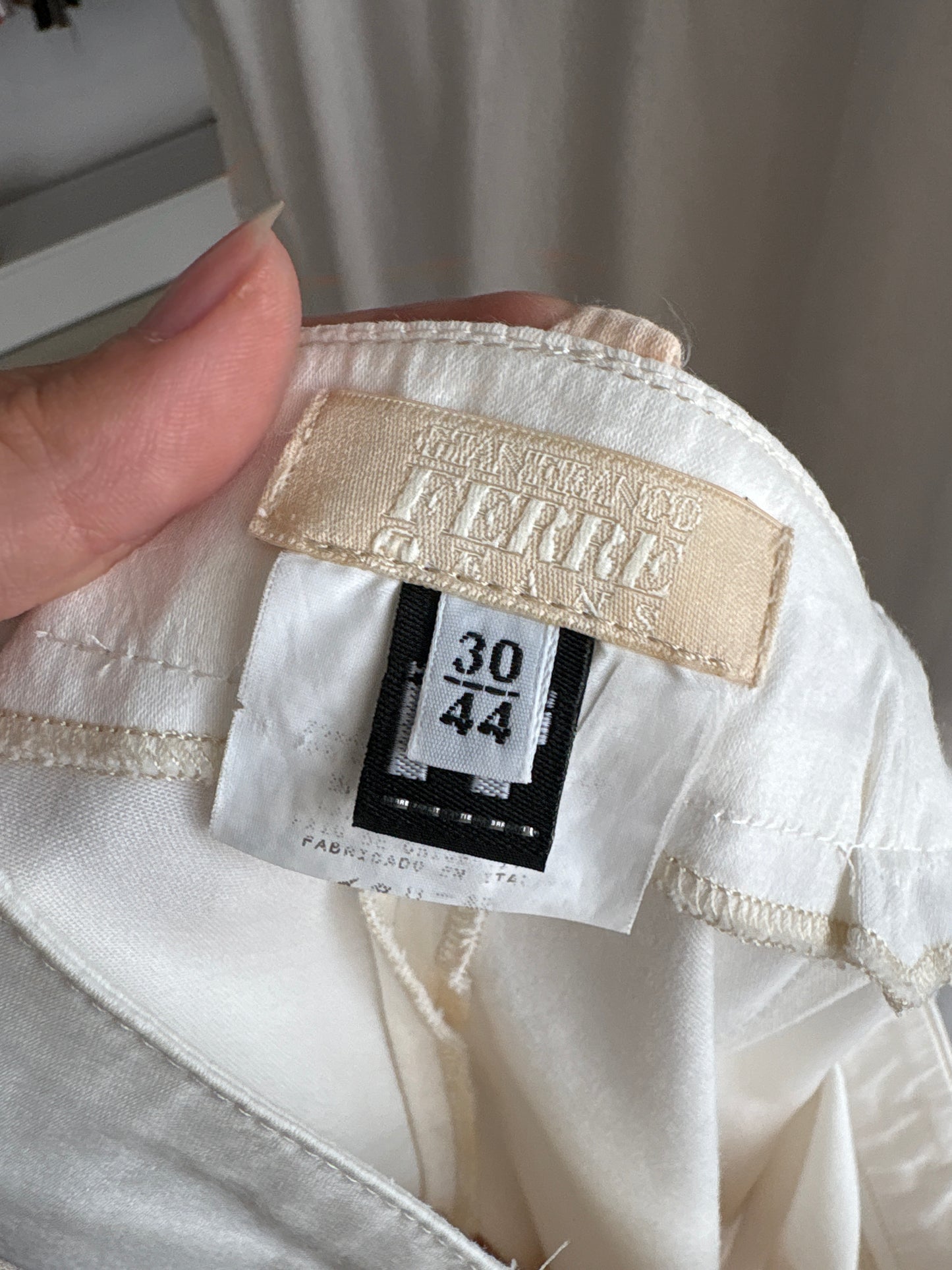 Pantaloni Gianfranco Ferre tall de vară în nuanțe superbe cu buline texturate