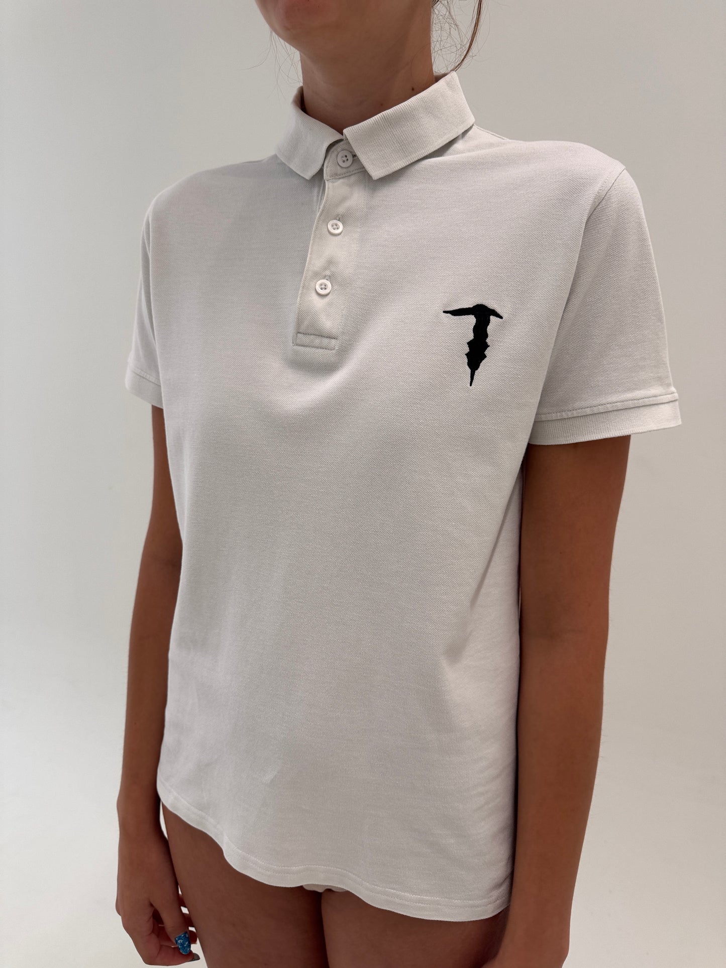 Top polo luxury Trussardi din bumbac pique de gramaj mare