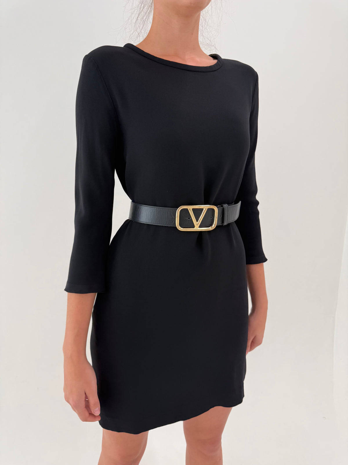 Rochie neagră Max Mara din jersey plin excepțional de la business la cocktail
