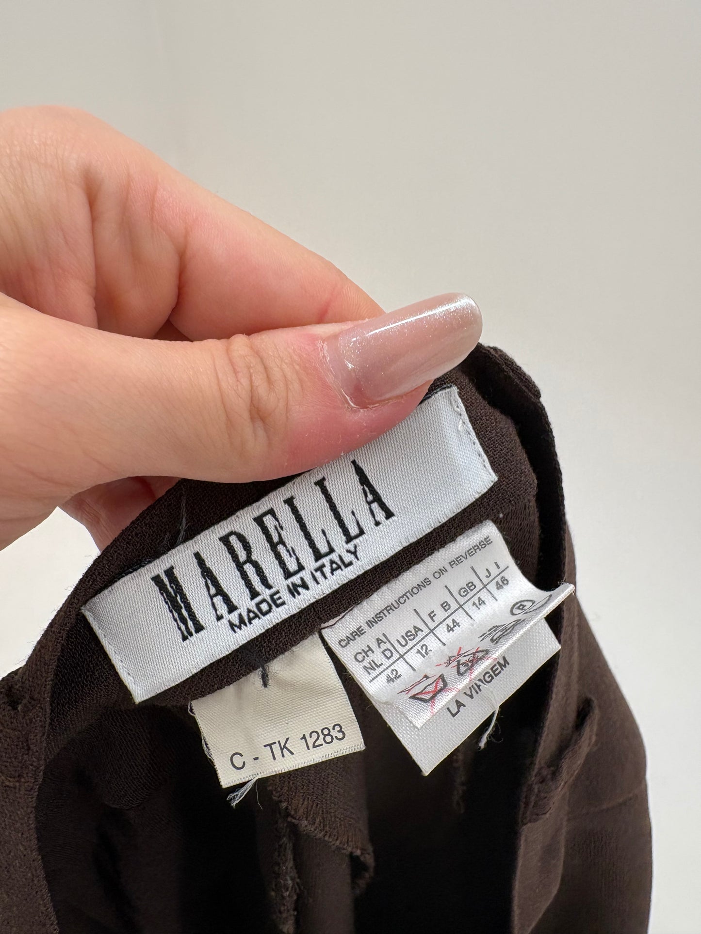 Pantaloni Marella by Max Mara cu talie ultra înaltă din lanita subțire de primăvară