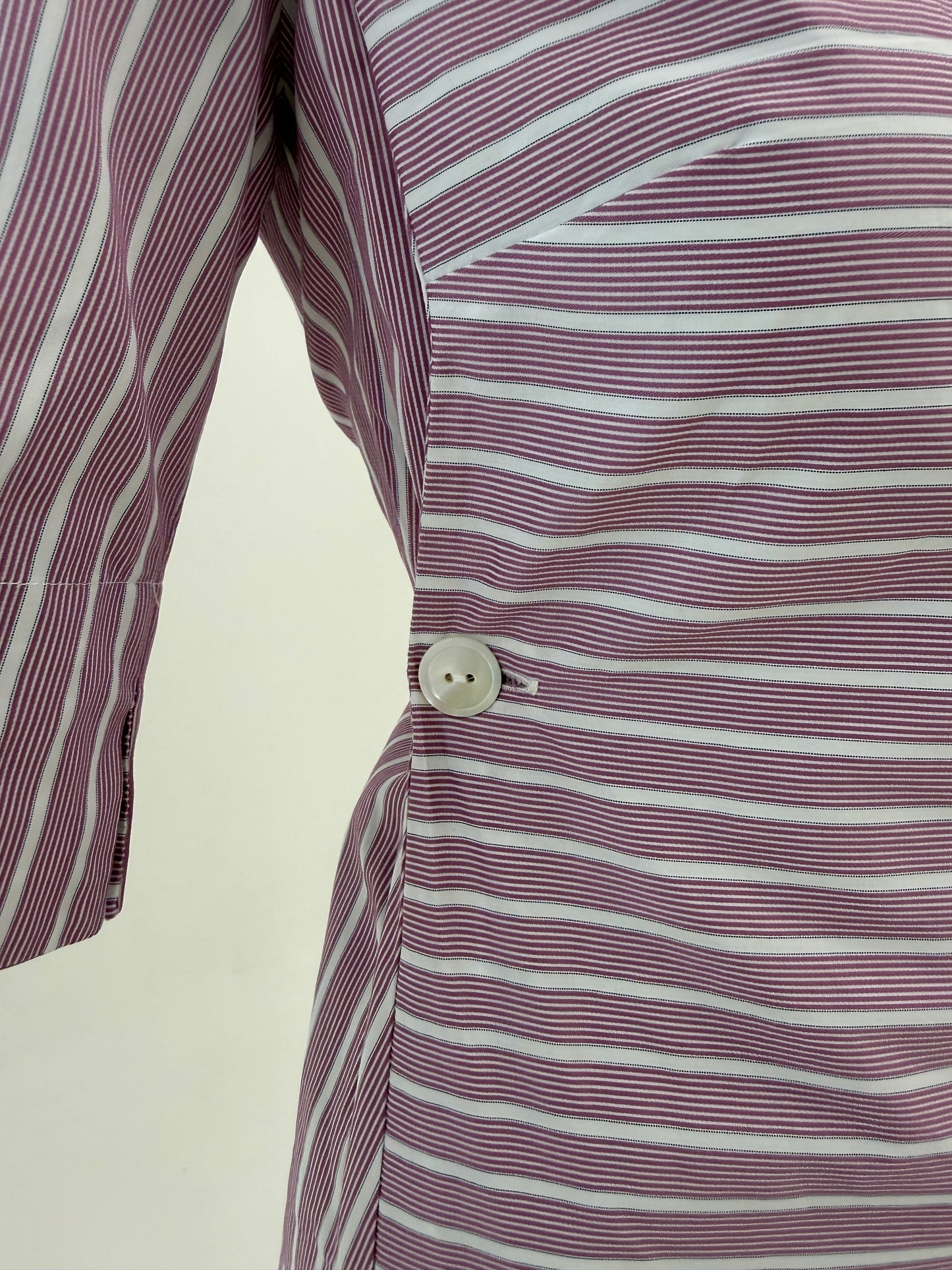 Rochie de brand super premium italian în croi actual din poplin de bumbac în dungi