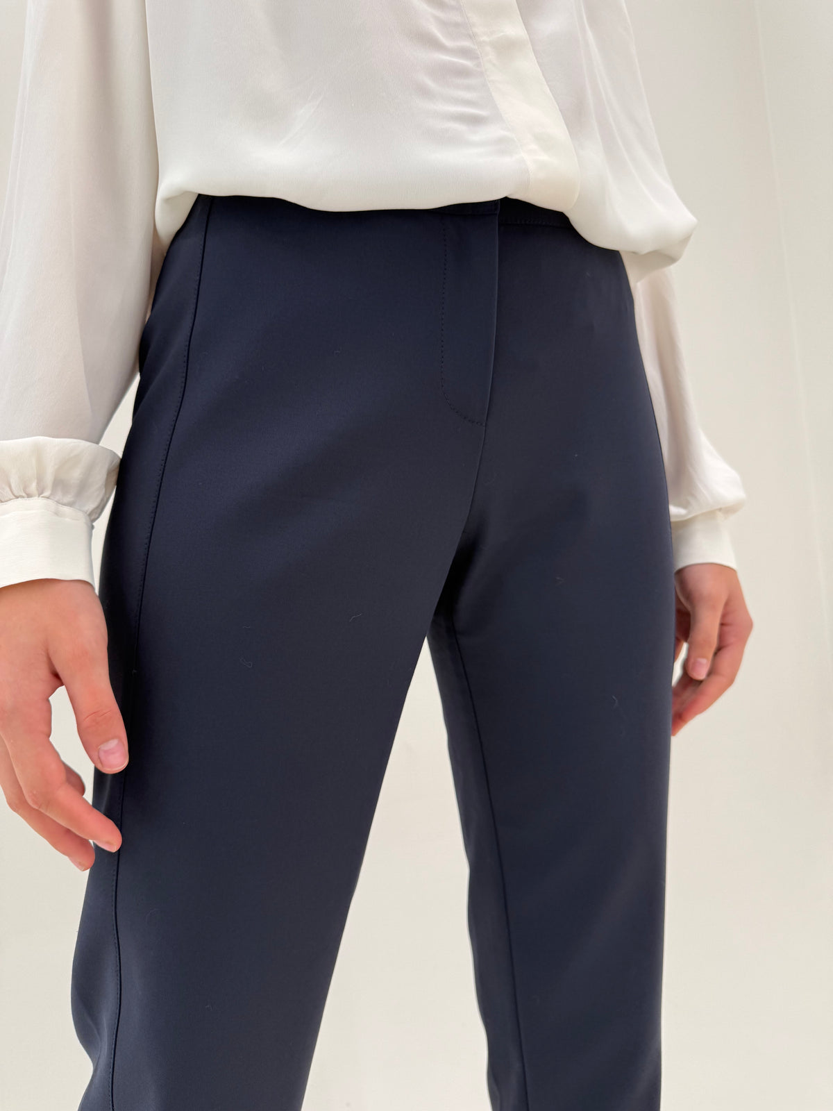 Pantaloni Max Mara Navy blue business to leisure ultra confort modelatori