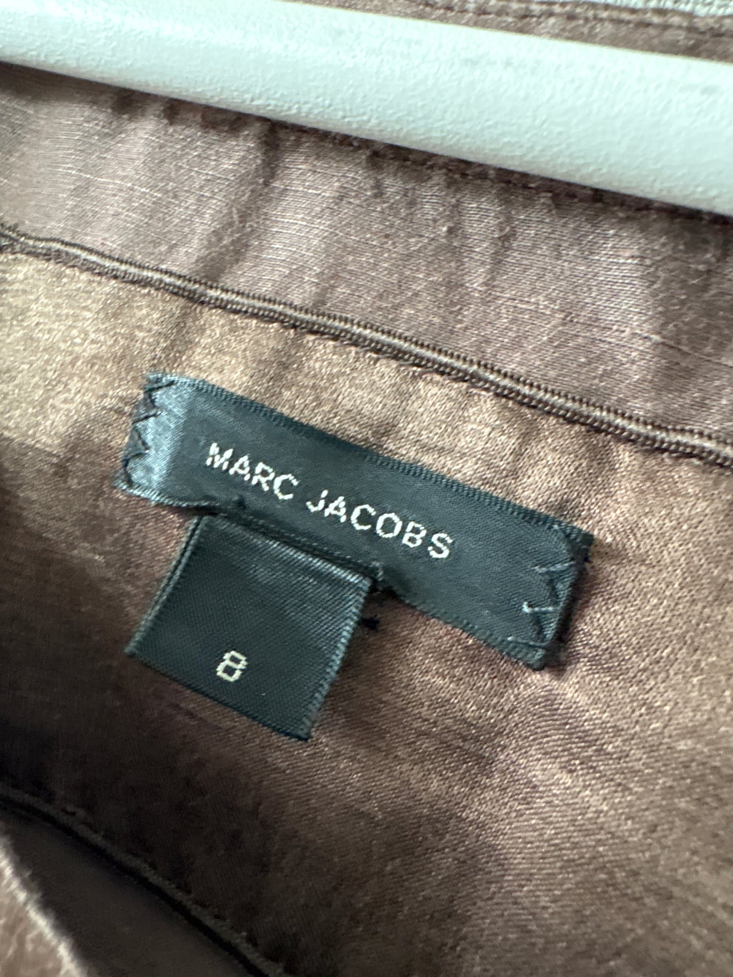 Top Marc Jacobs chocolate brown din in, mătase naturală și bumbac