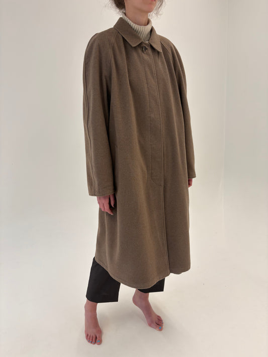 Trench vintage gros cu interior din stofă de lana