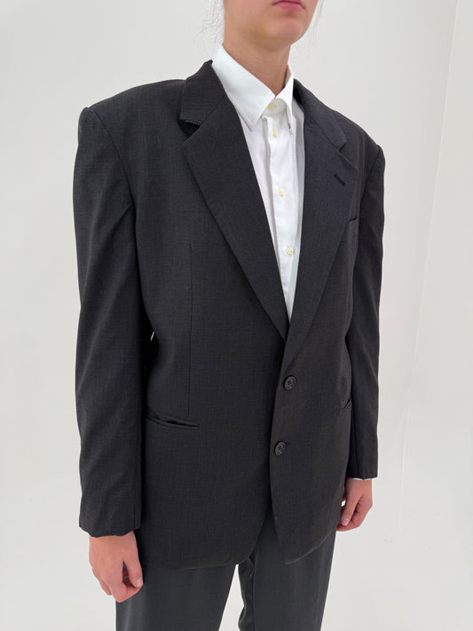 Sacou Loro Piana din lana super 100’s in croi actual charcoal gray