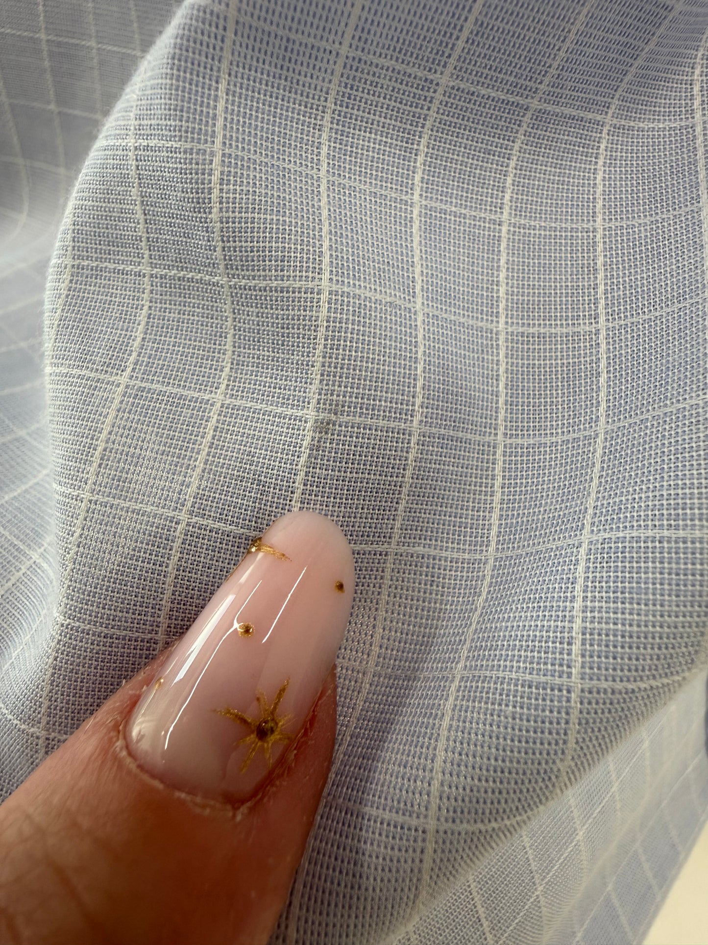 Cămașa Ralph Lauren baby Blue în carouri fine din poplin texturat