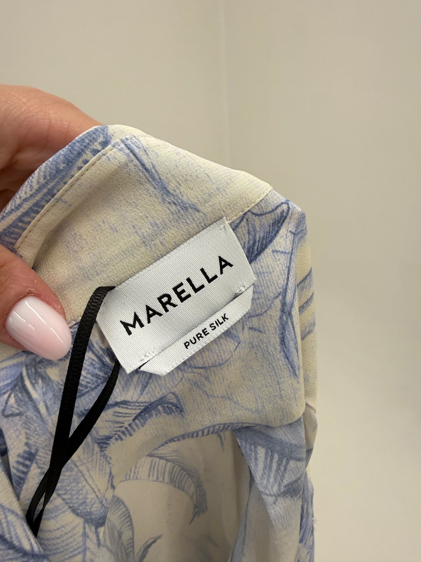 Cămașa Marella by Max Mara noua nude cu print superb din mătase naturală