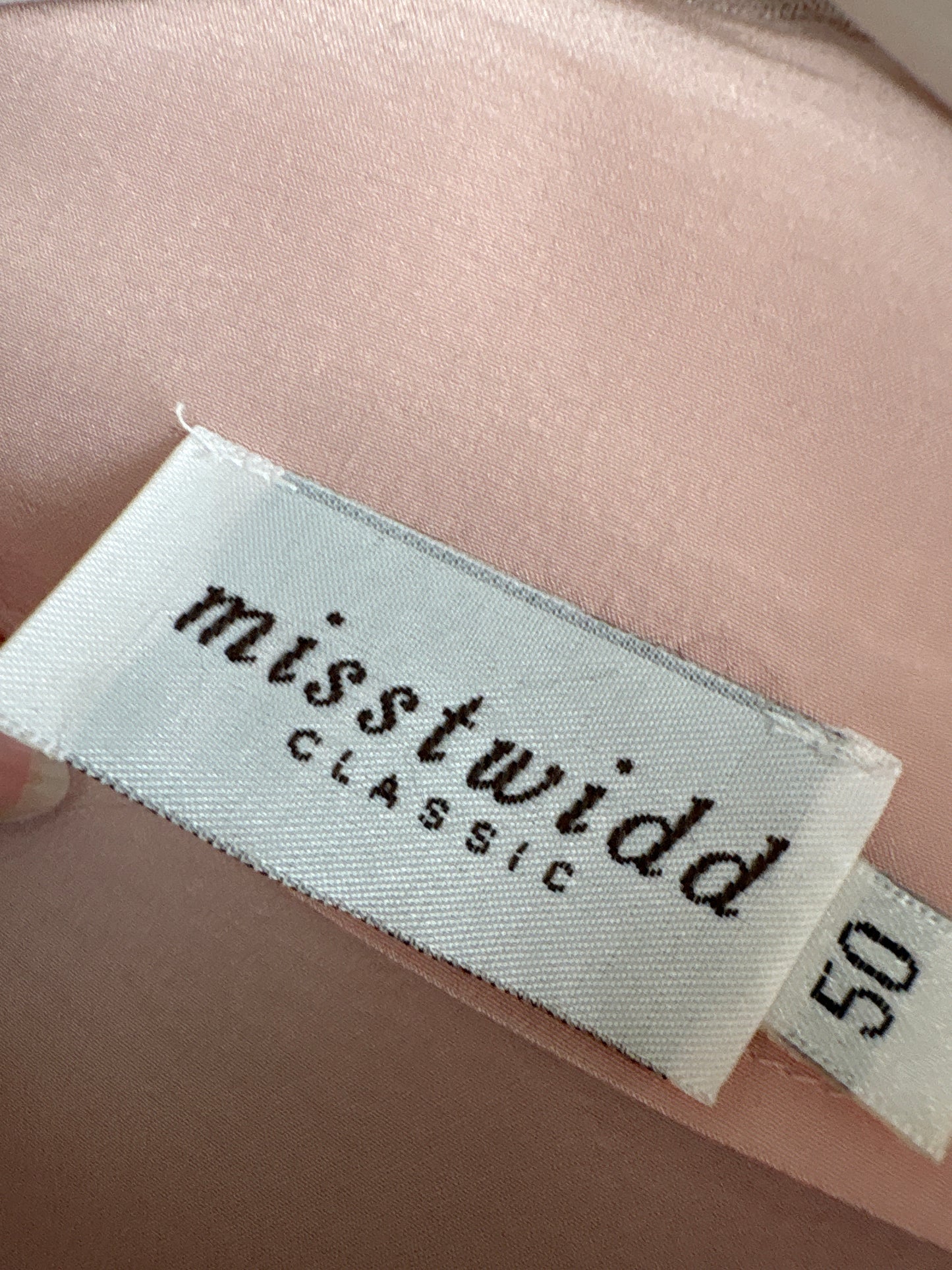 Cămașa vintage din mătase naturală powder Pink cu tivuri brodate