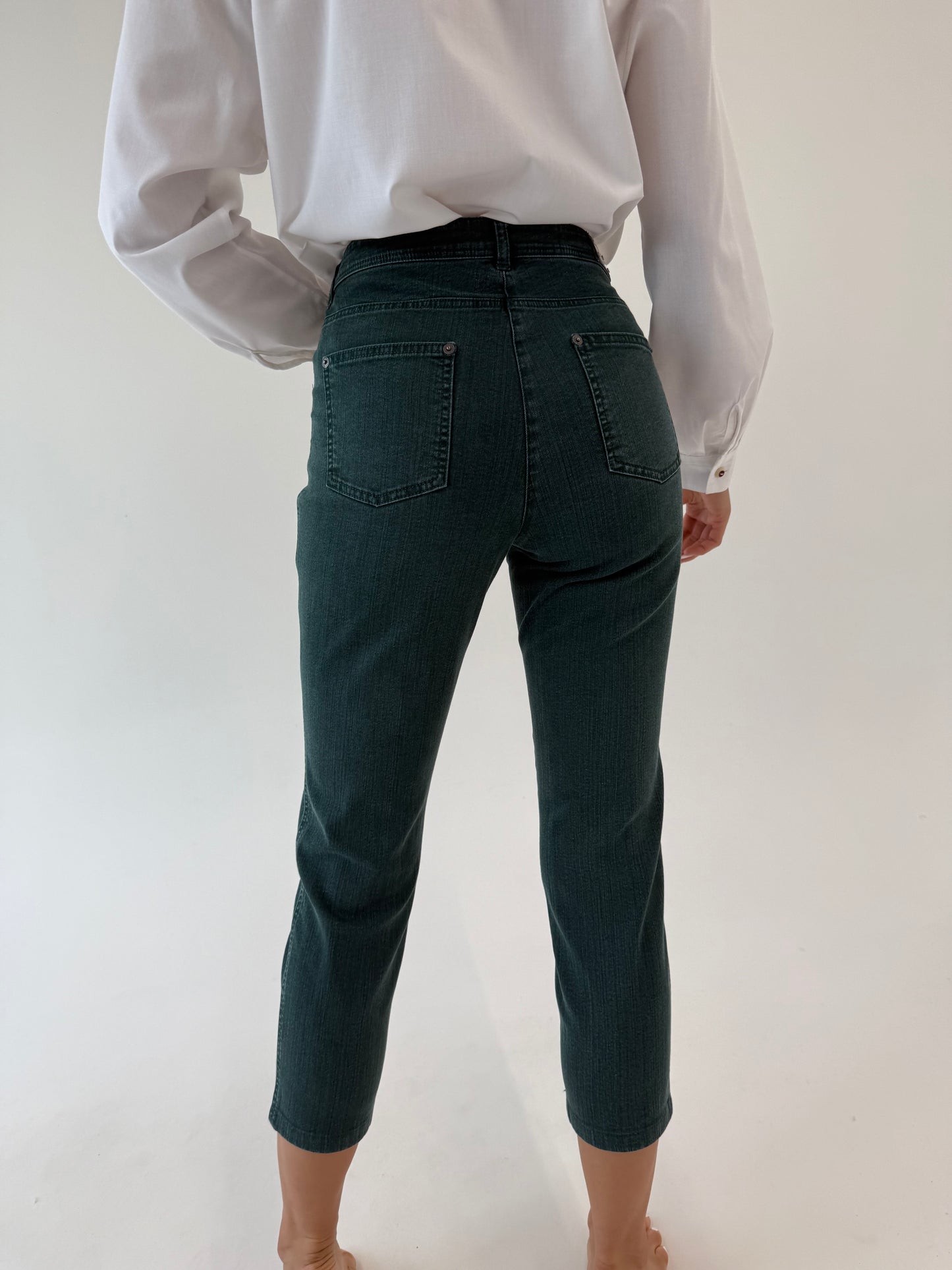 Jeans luxury Madeleine petite capri ultra confort modelatori forest green
