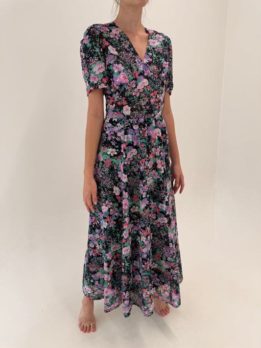 LBD vintage maxi în croi de ani 50 cu talie ultra înaltă marcată