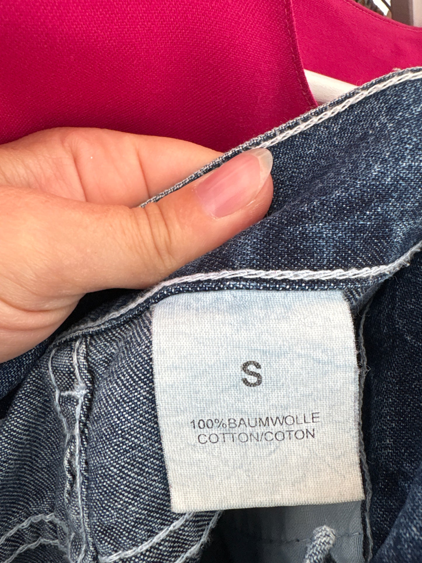 Jeans vintage straight leg dark wash cu talie înaltă